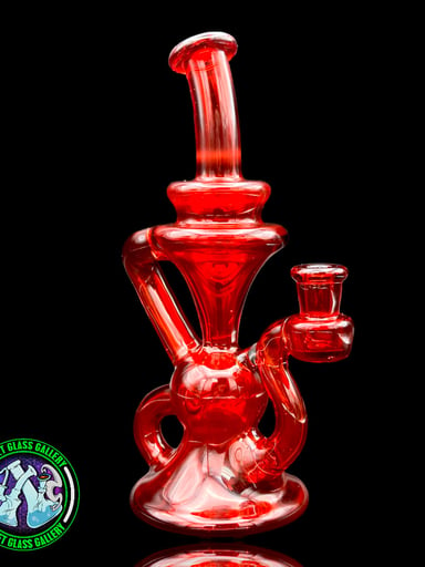 Preview pic of Blob Glass - Recycler Rig w/ Spinner Cap (Dark Phoenix)