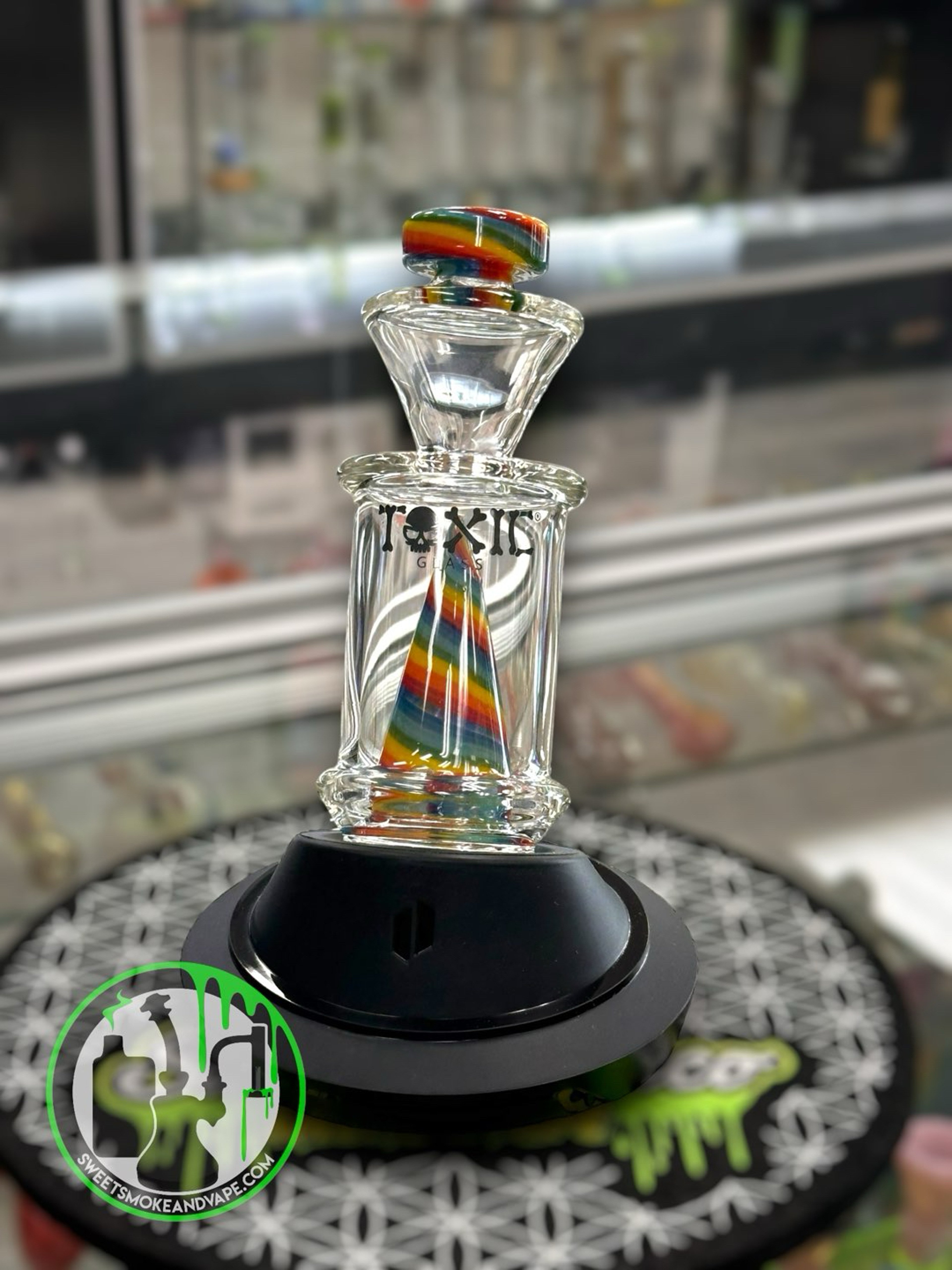 Preview pic of Toxic Glass - Rainbow Puffco Attachment
