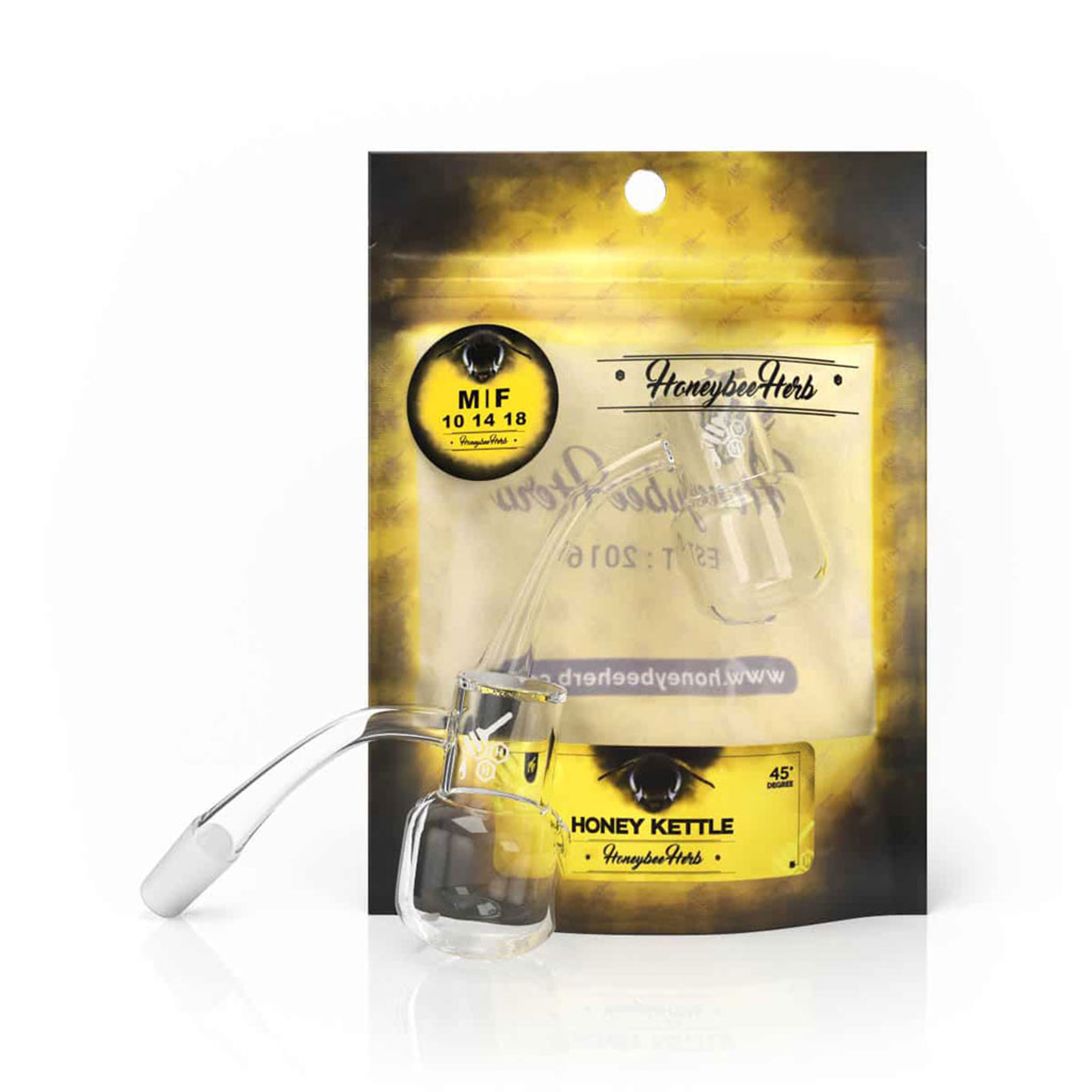 HONEY KETTLE QUARTZ BANGER - 45° DEGREE | YL image 0