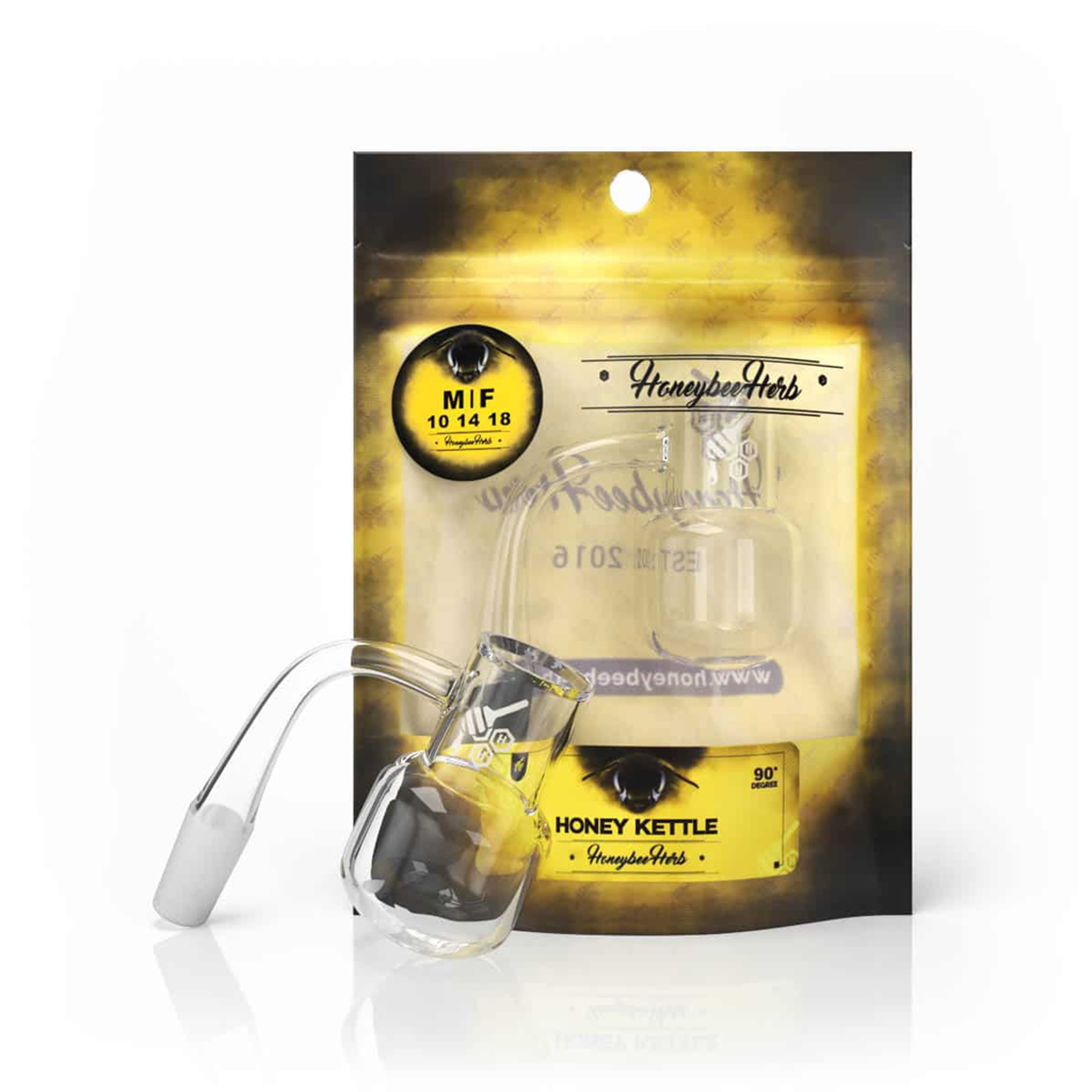 Preview pic of HONEY KETTLE QUARTZ BANGER - 90° DEGREE | YL