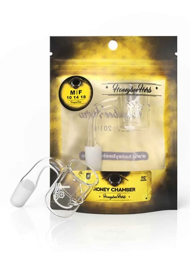 Preview pic of HONEY CHAMBER QUARTZ BANGER - 90° DEGREE | YL