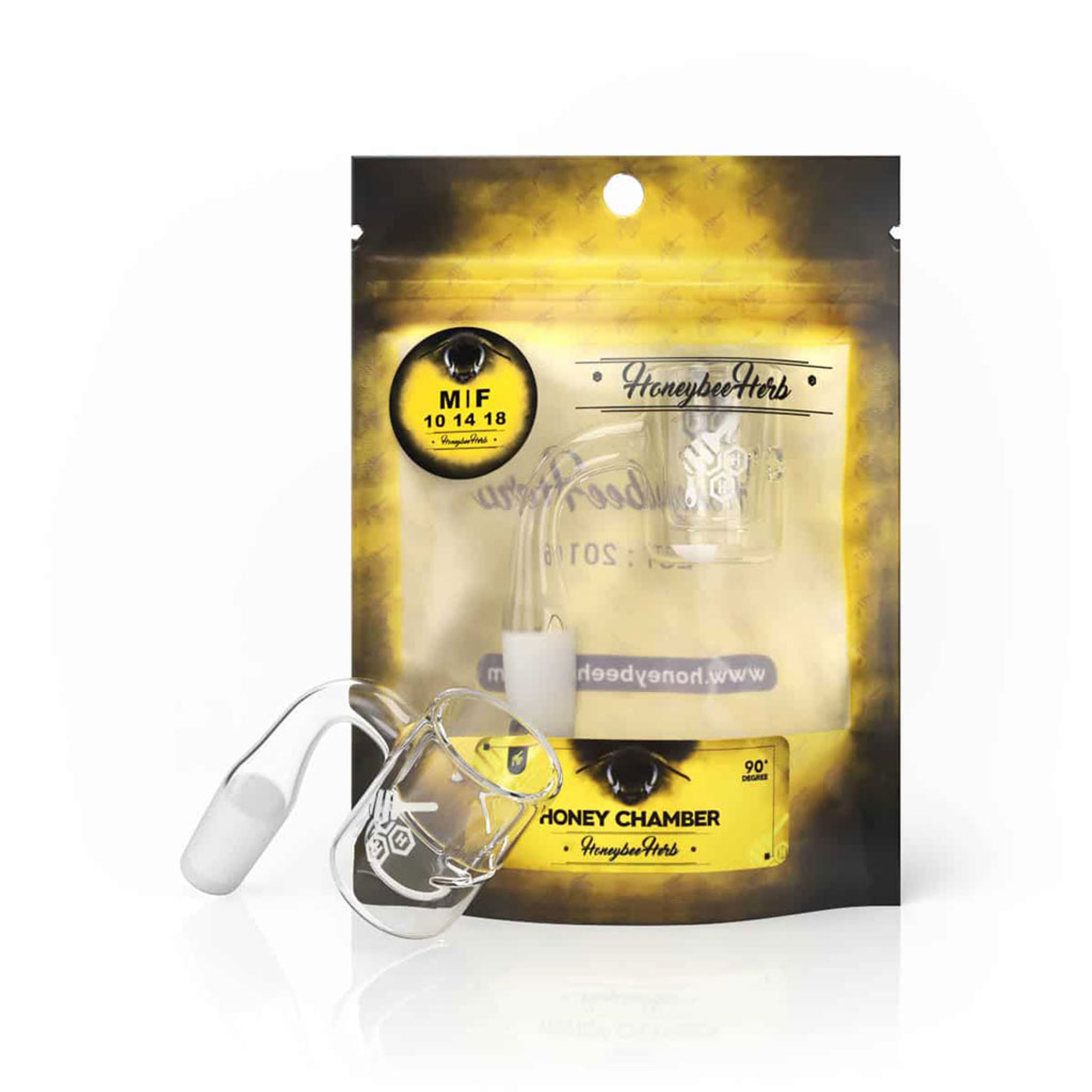 HONEY CHAMBER QUARTZ BANGER - 90° DEGREE | YL image 0