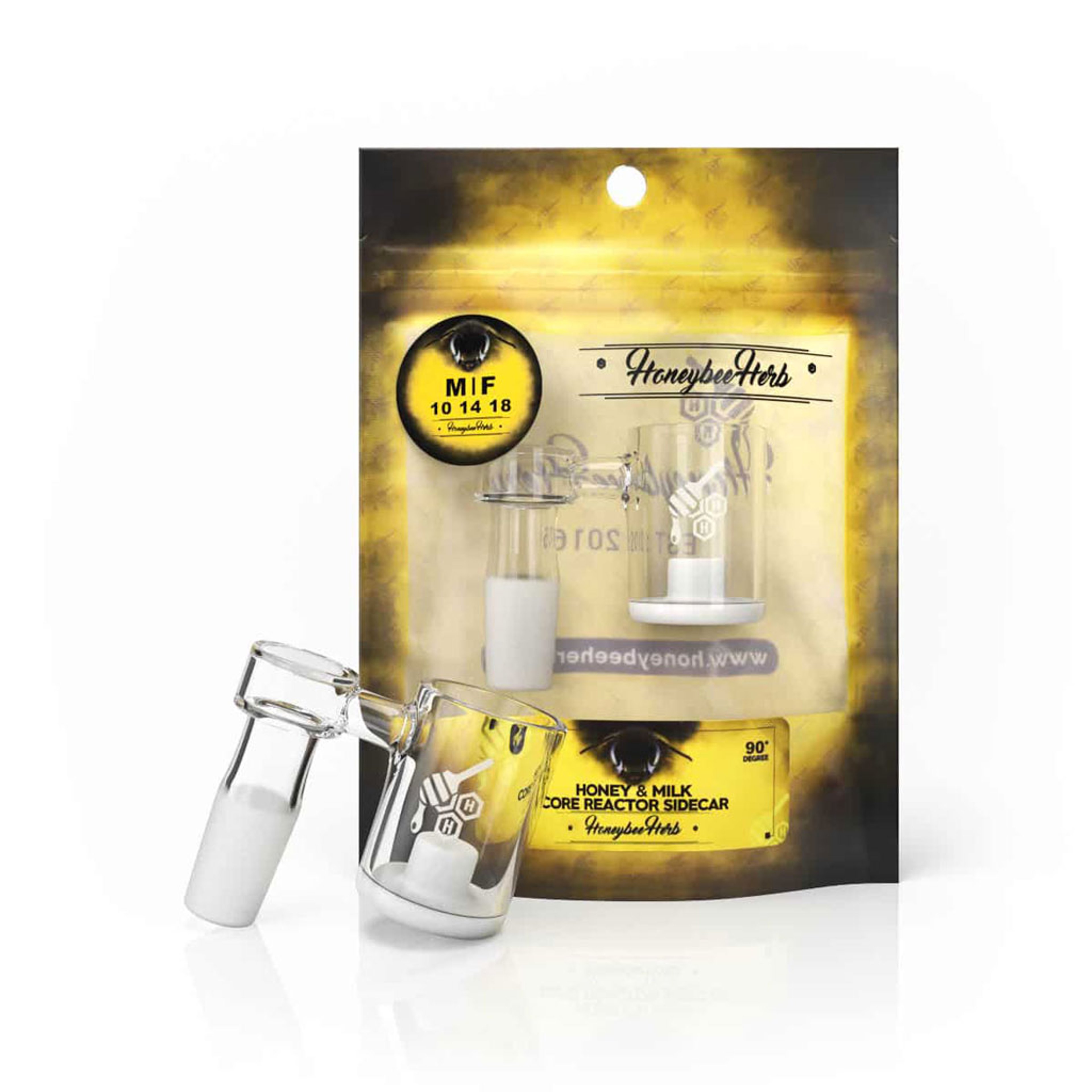 HONEY & MILK CORE REACTOR SIDECAR QUARTZ BANGER - 90° DEGREE | YL image 0