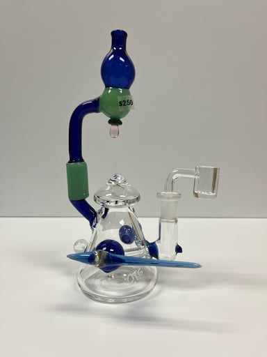 Preview pic of OTG or Old Town Glass microscope rig with magnetic dab tool and led light made in USA