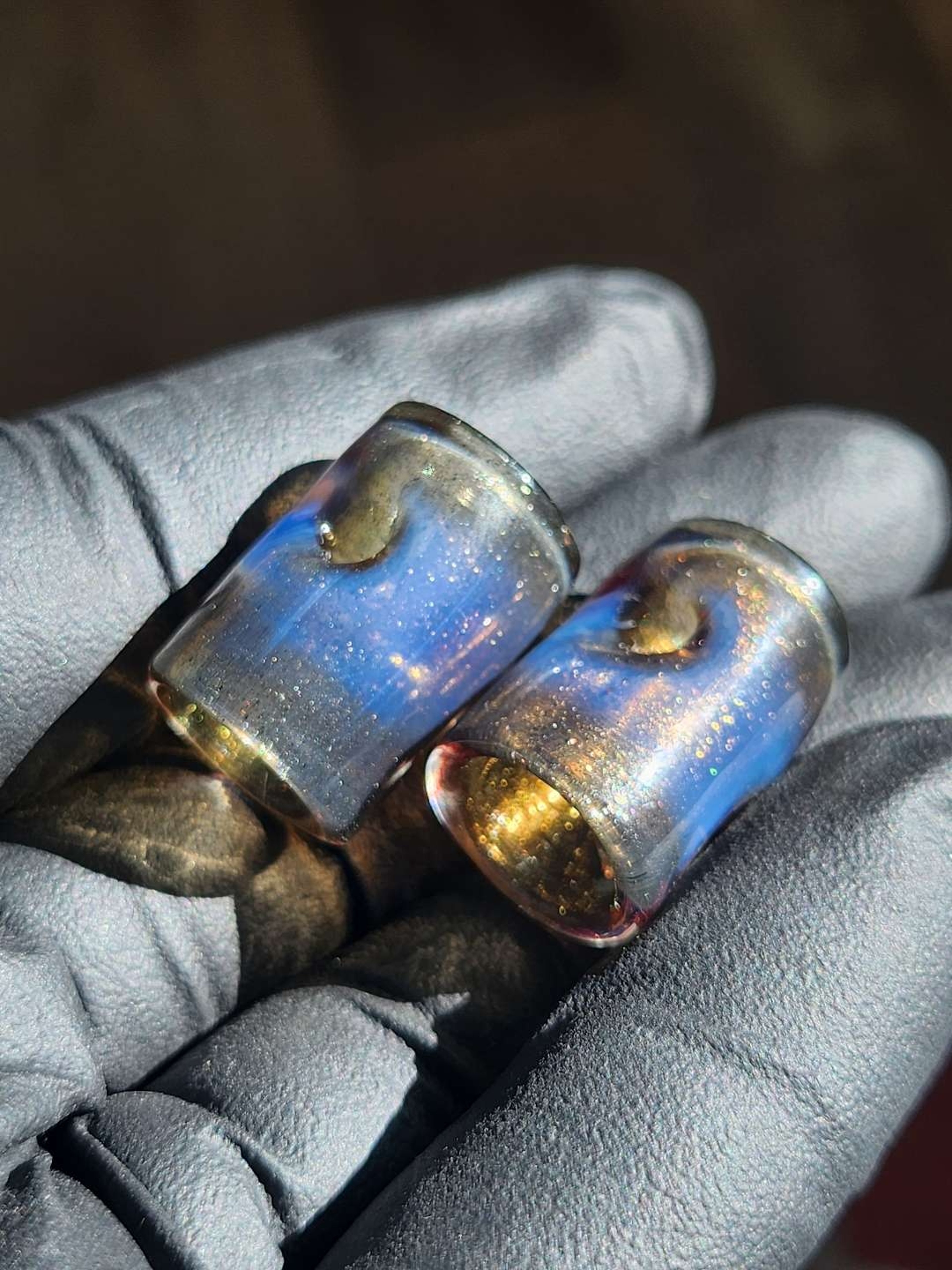 Preview pic of Pair of opal blood money tips