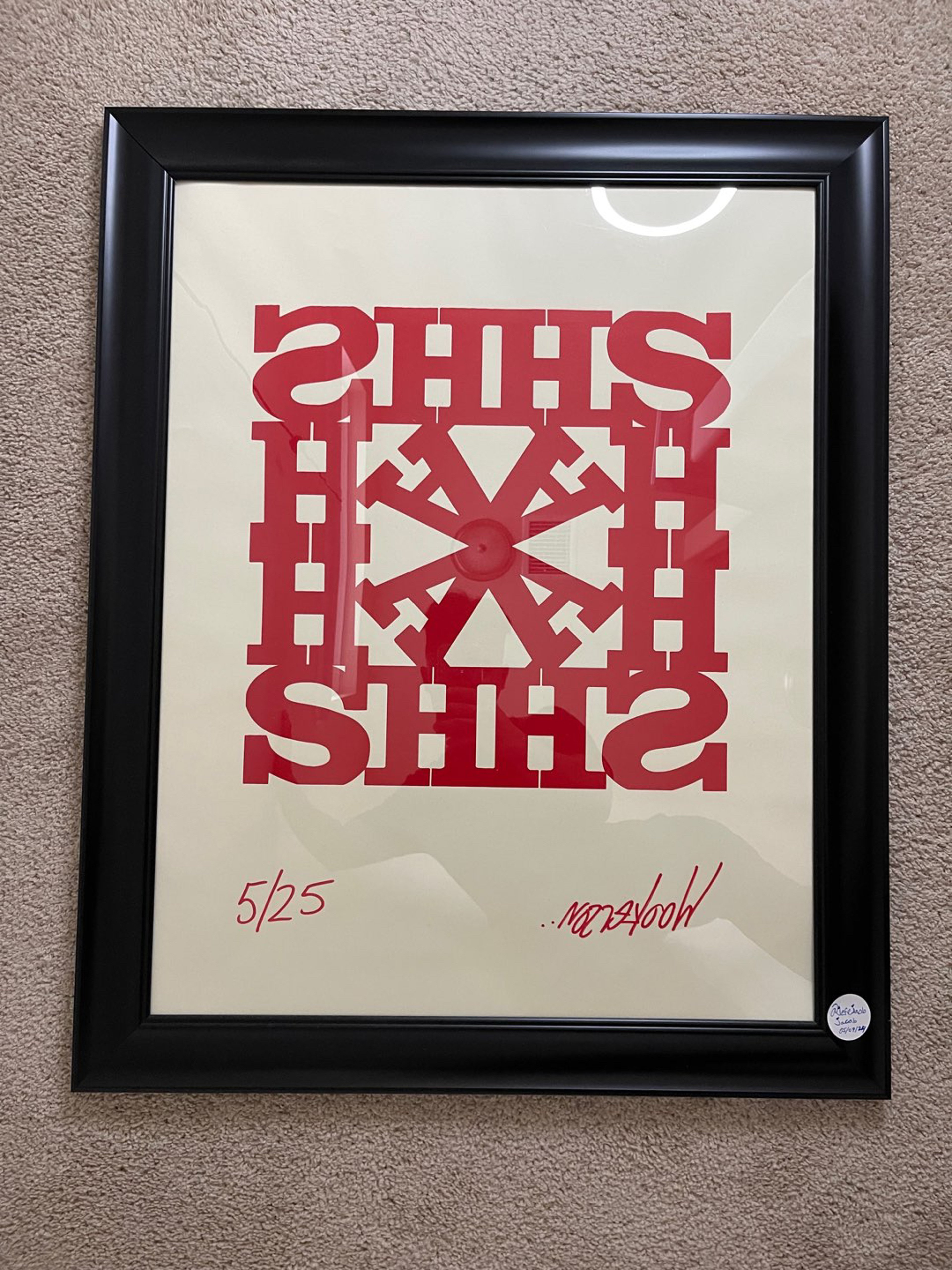 Preview pic of Lot Wookerson “Red Hash” Print