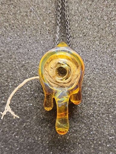 Preview pic of BeerGlass joint holder mouthpiece pendant with hempwic