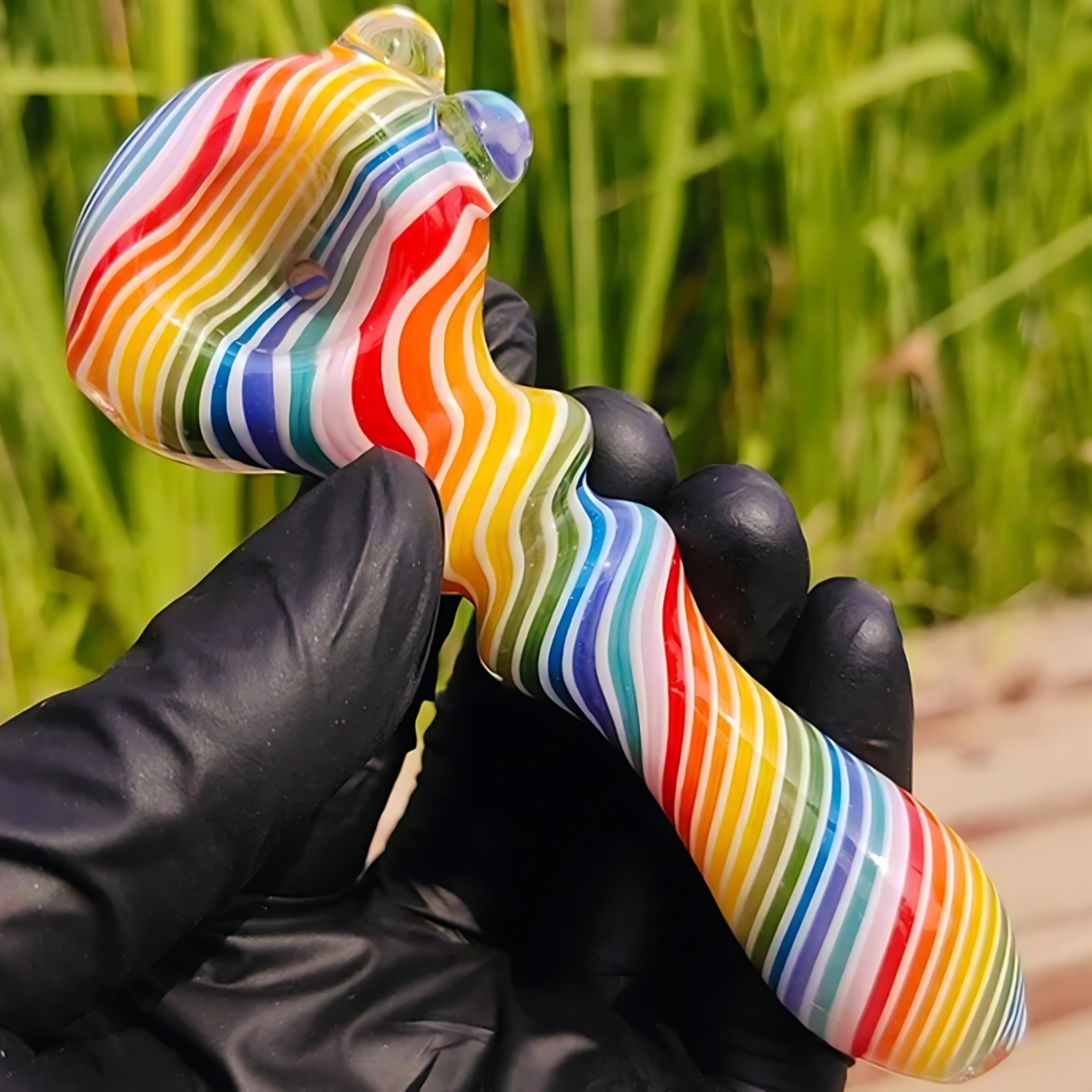 Preview pic of Blown Glass Swirl Pipe