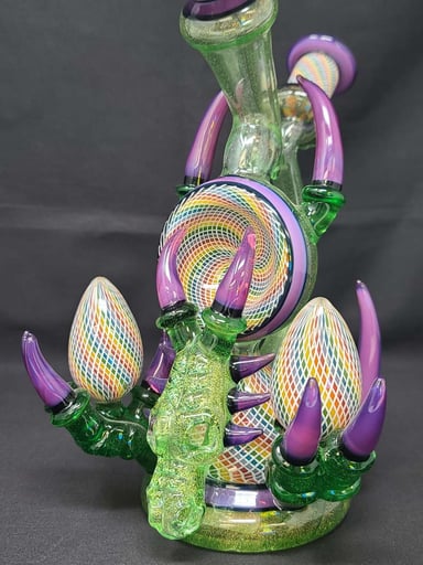 Preview pic of Hicdogg X Daveman Glass - Rainbow Reti Dragon Collab