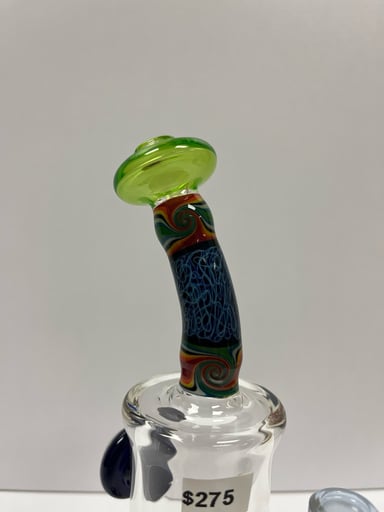Preview pic of Chuck B Glass big rig with bent neck and opal work 14mm 90