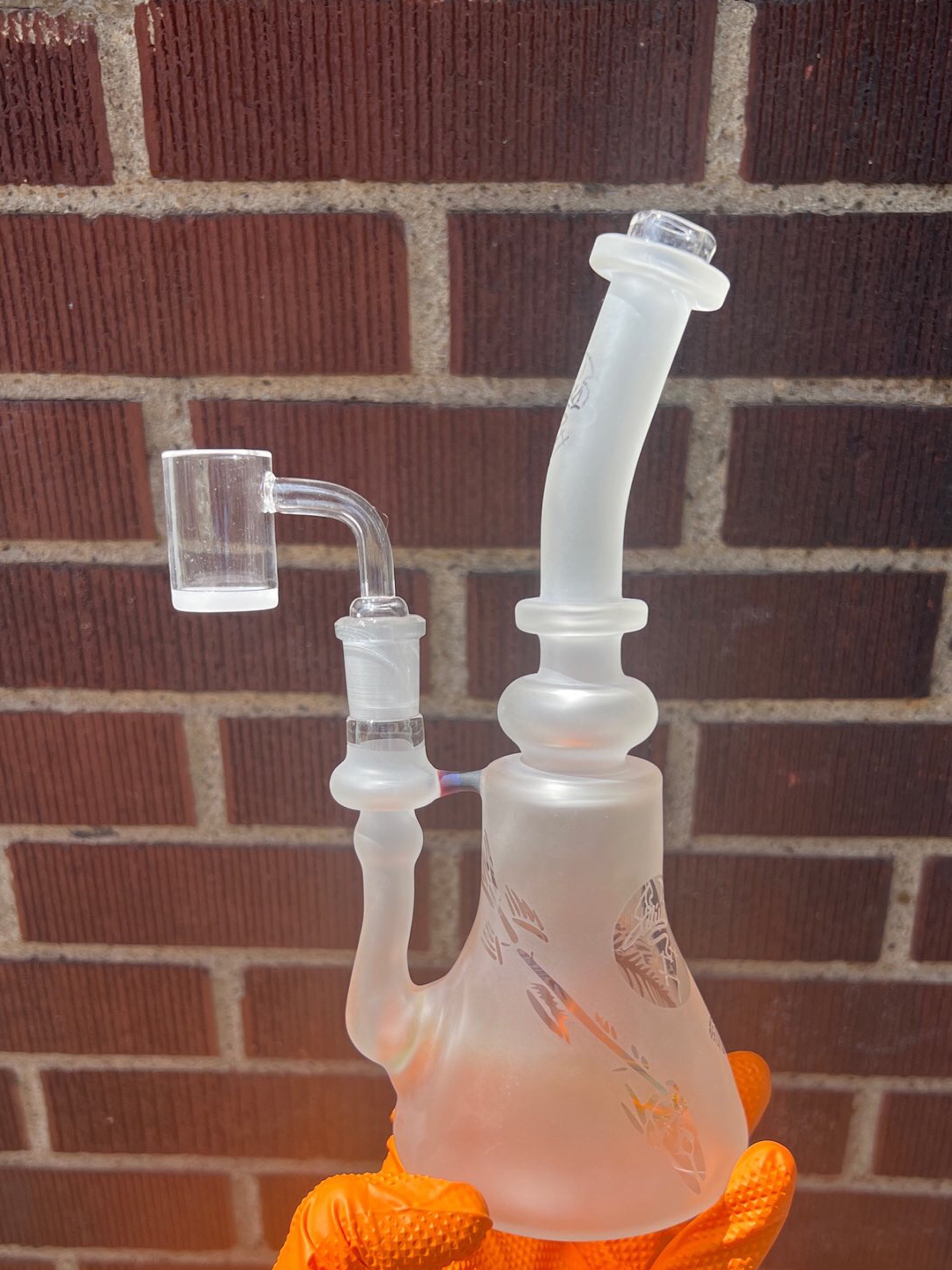 Preview pic of Sea Bones Sand Blasted Water Pipe by Julius Productions