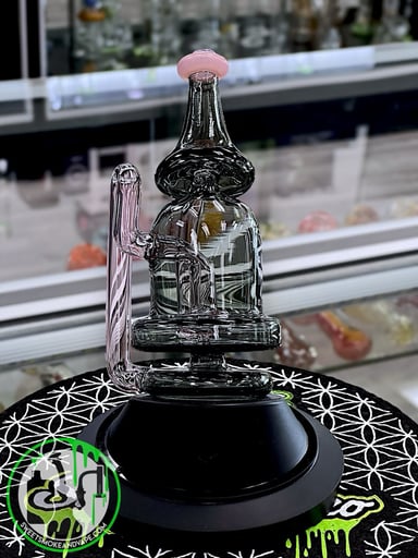 Preview pic of IC Glass - Pink Recycler Puffco Attachment