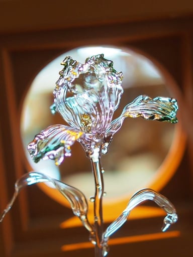 Preview pic of Iris Flower Glass Decoration