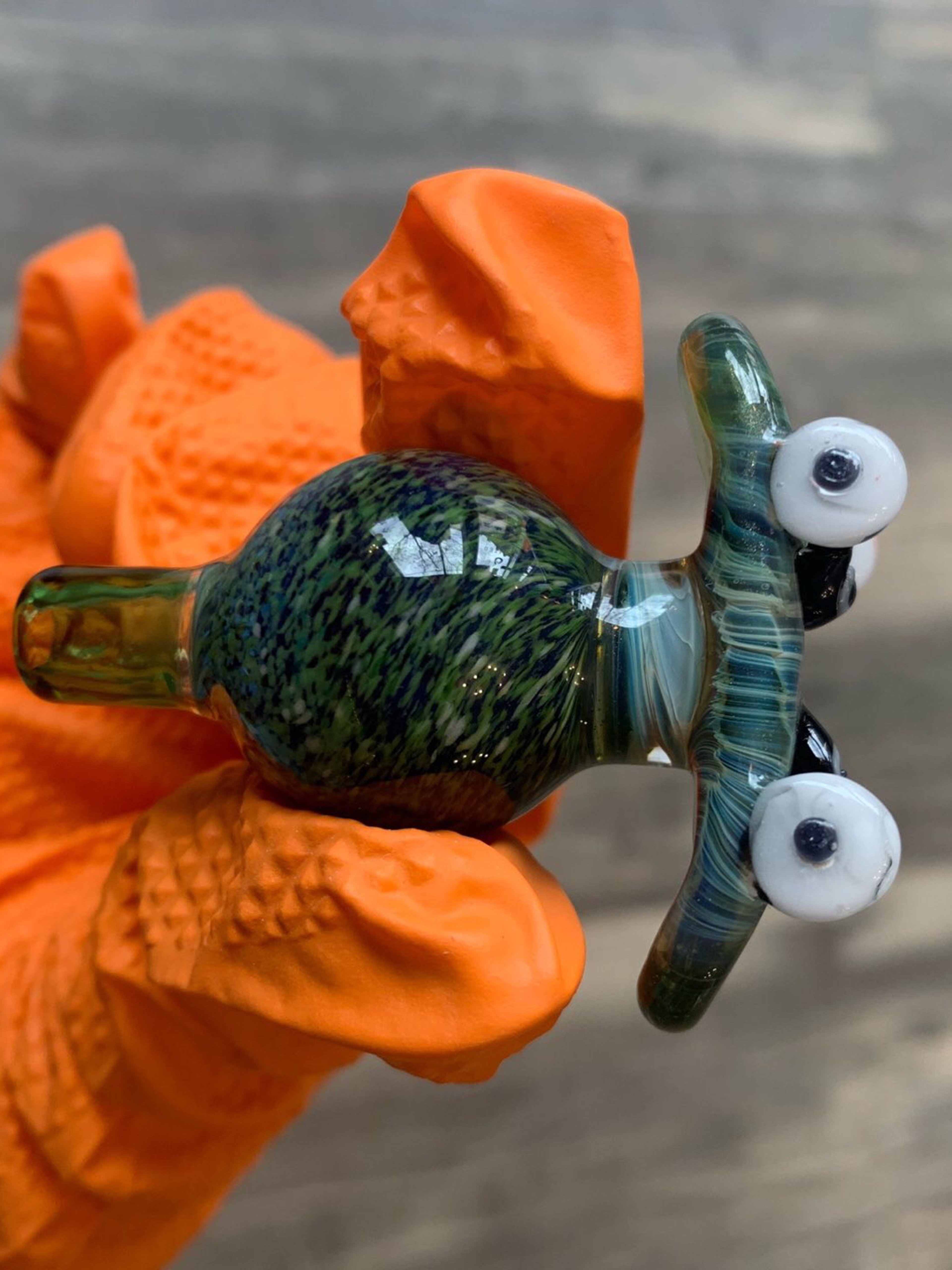 Preview pic of Blue-Green Skateboard Carb Cap by ShackkGlass