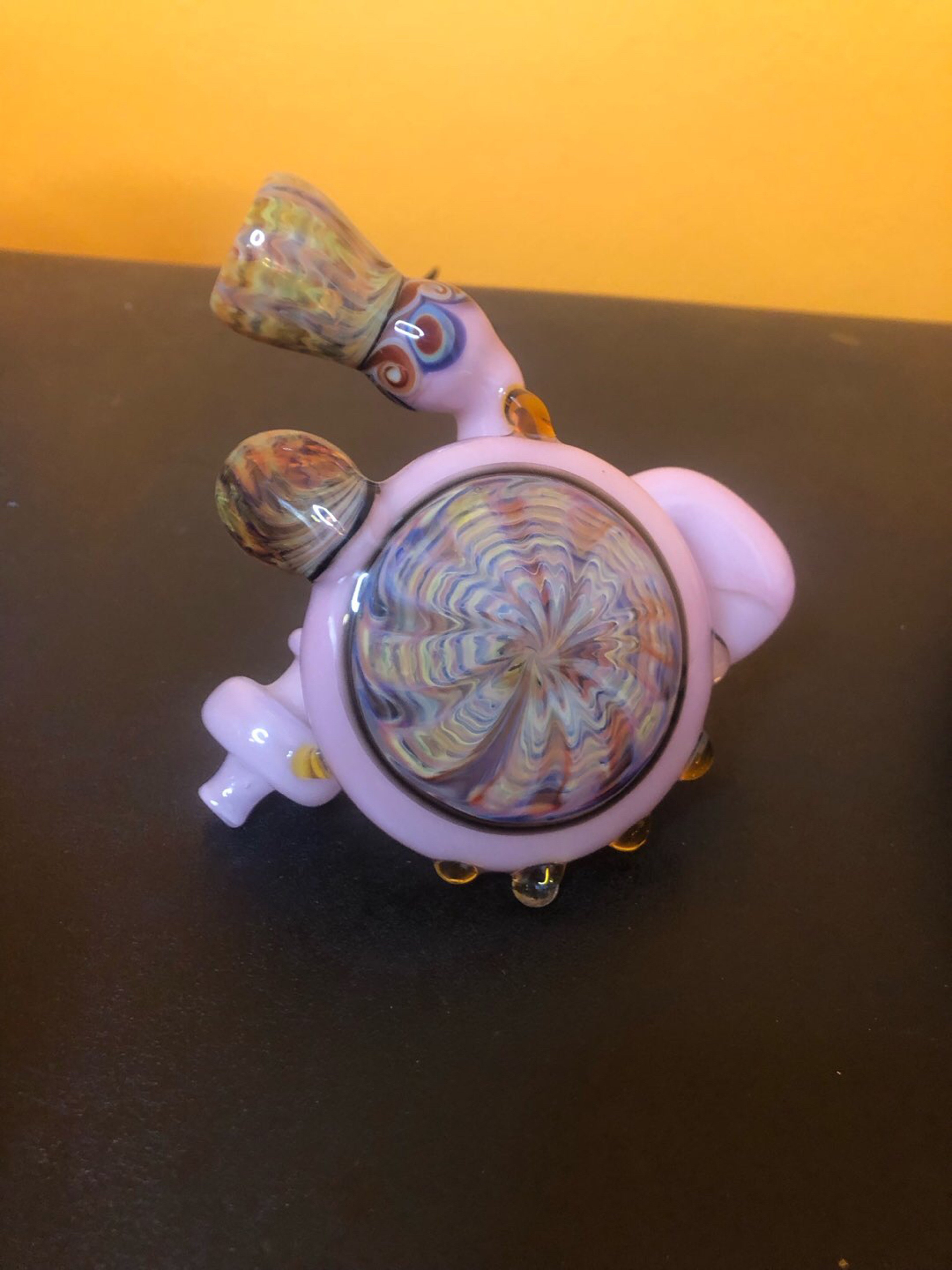 Preview pic of Pink Vortex Raked Borosilicate Hand Pipe