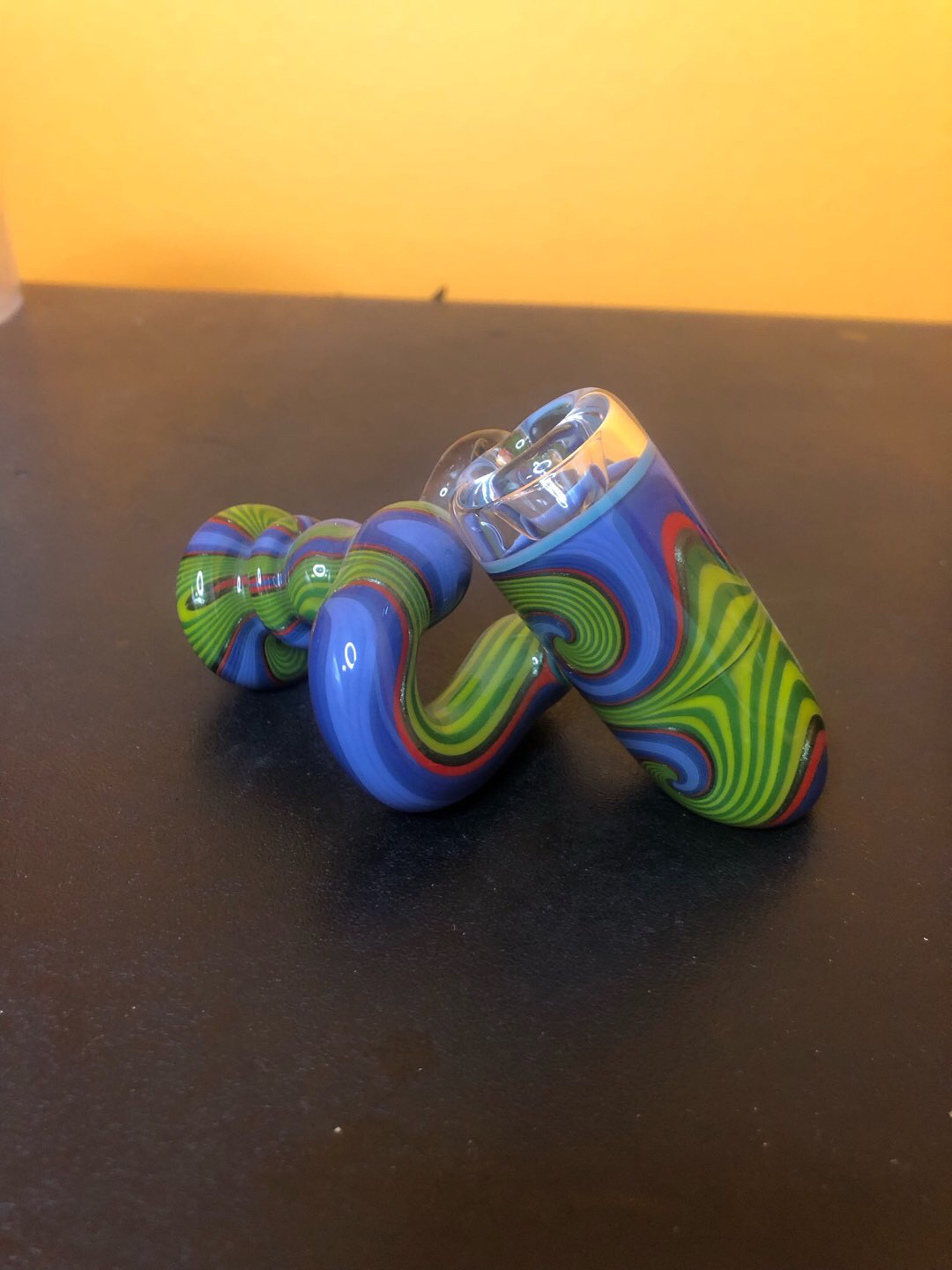 Preview pic of Green Twists and Turns Hammer Pipe