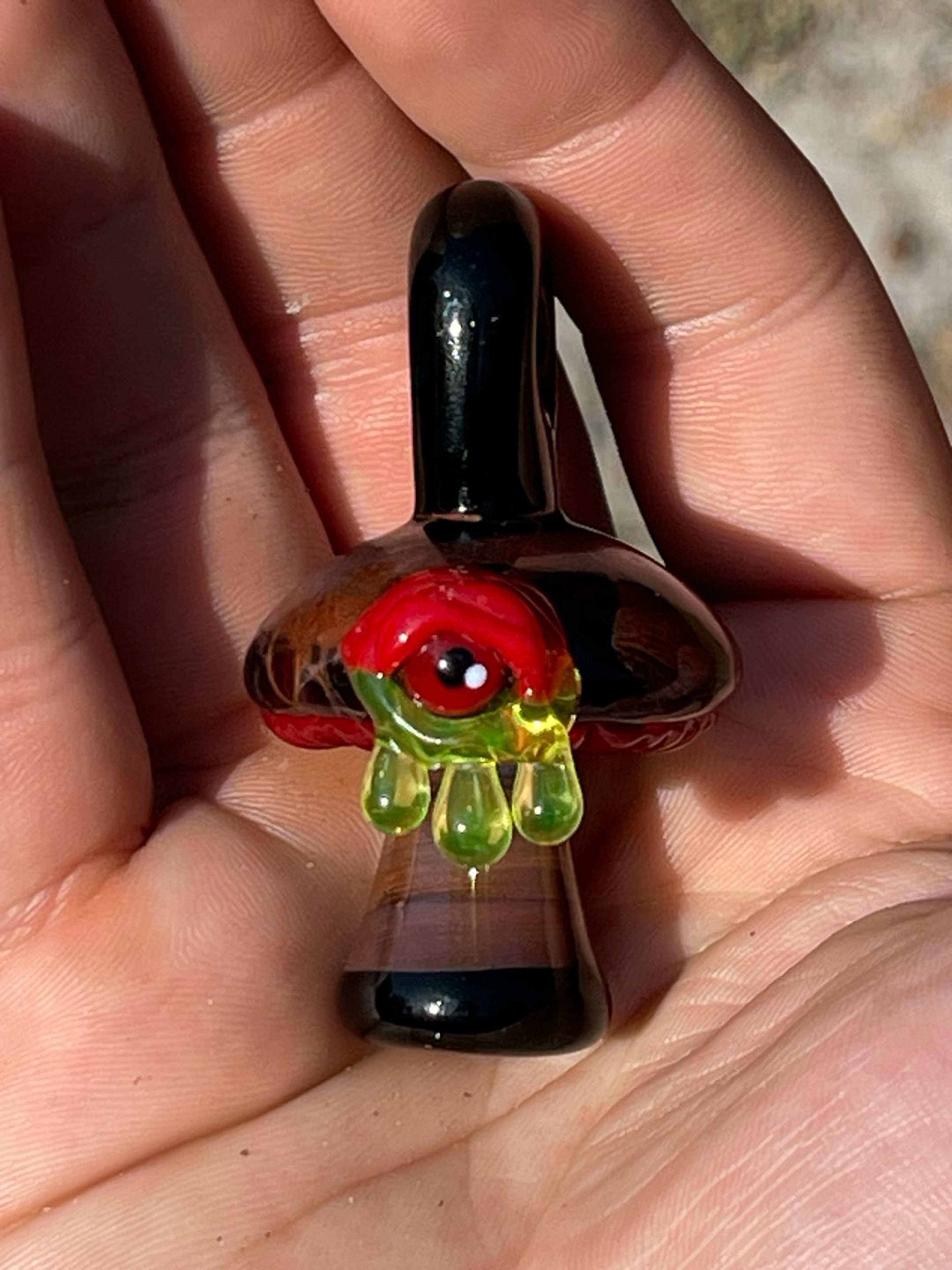 Preview pic of Red tiedye crying UV mushy 👁️☢️🍄