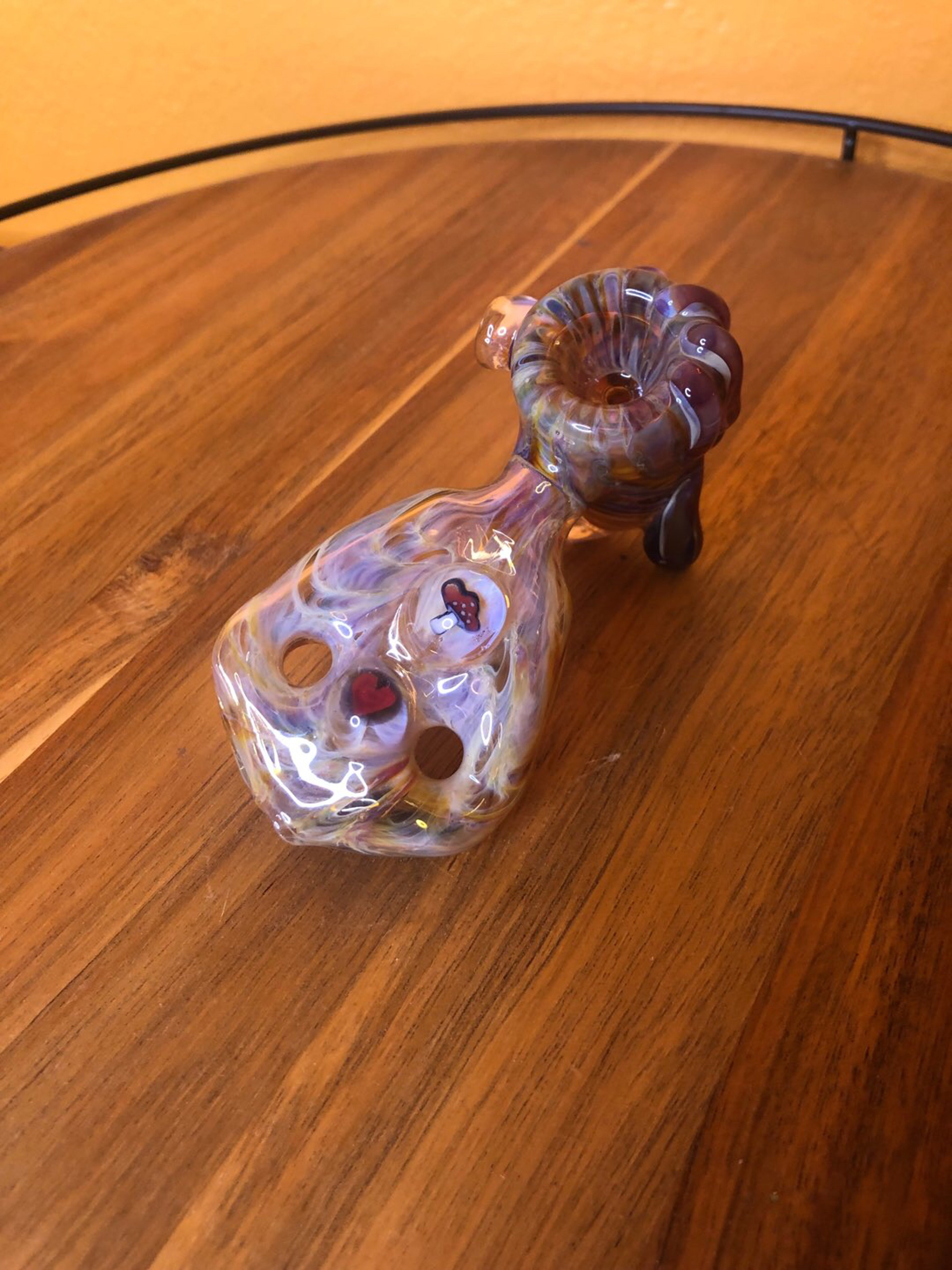 Preview pic of I <3 Shrooms Melty Pipe by Homie G Glass
