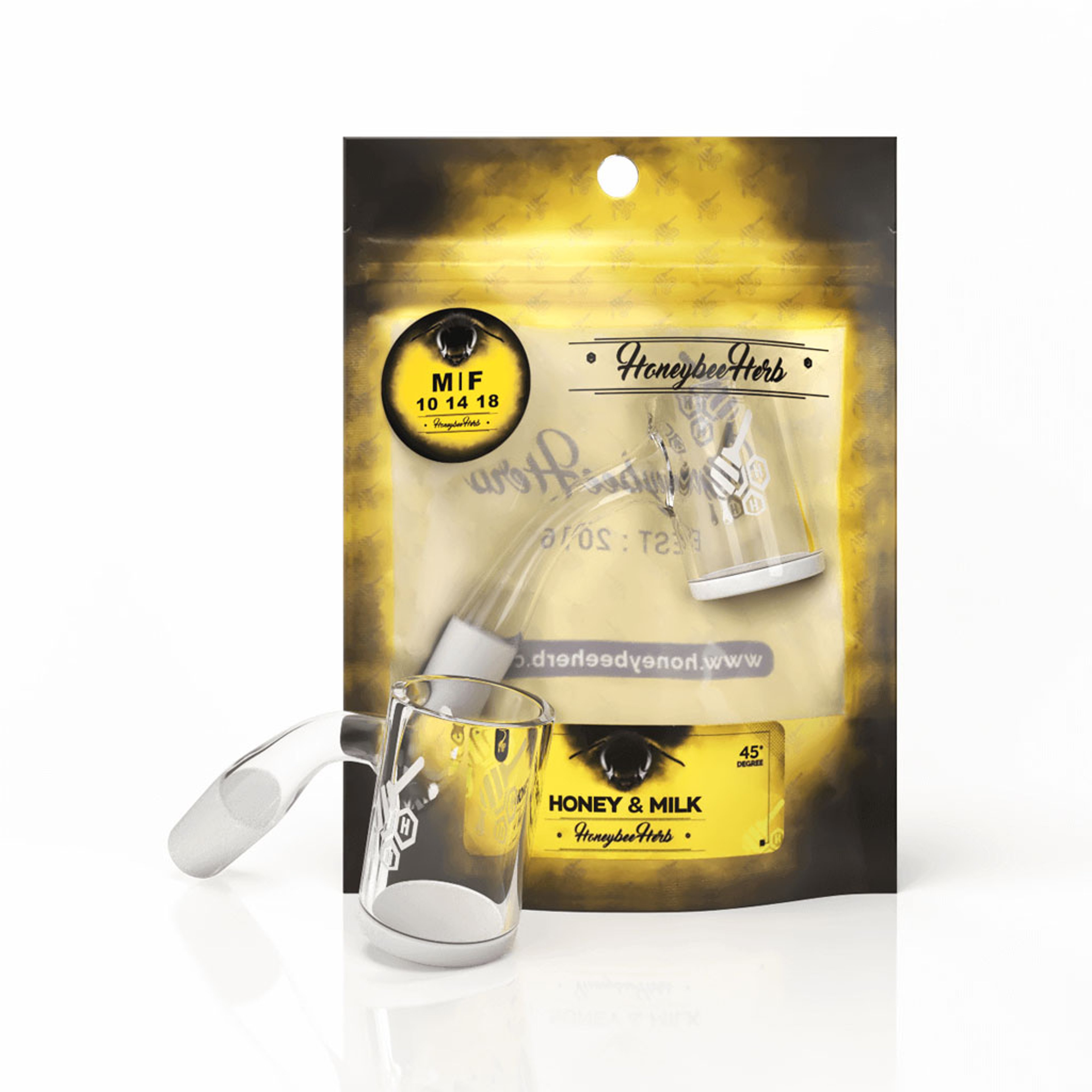 HONEY & MILK QUARTZ BANGER - 45° DEGREE | YL image 0