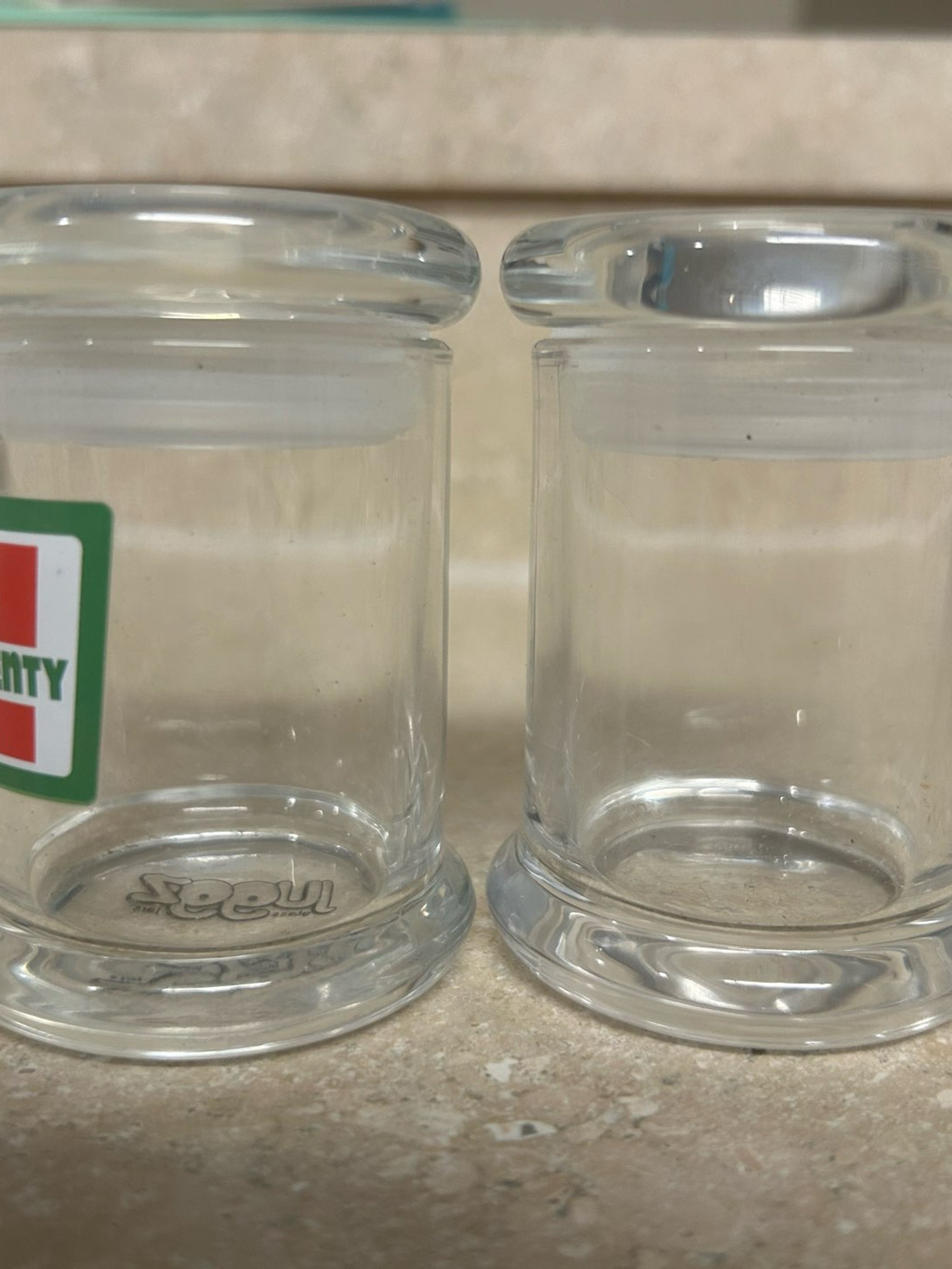 Preview pic of Pair of generic glass jars