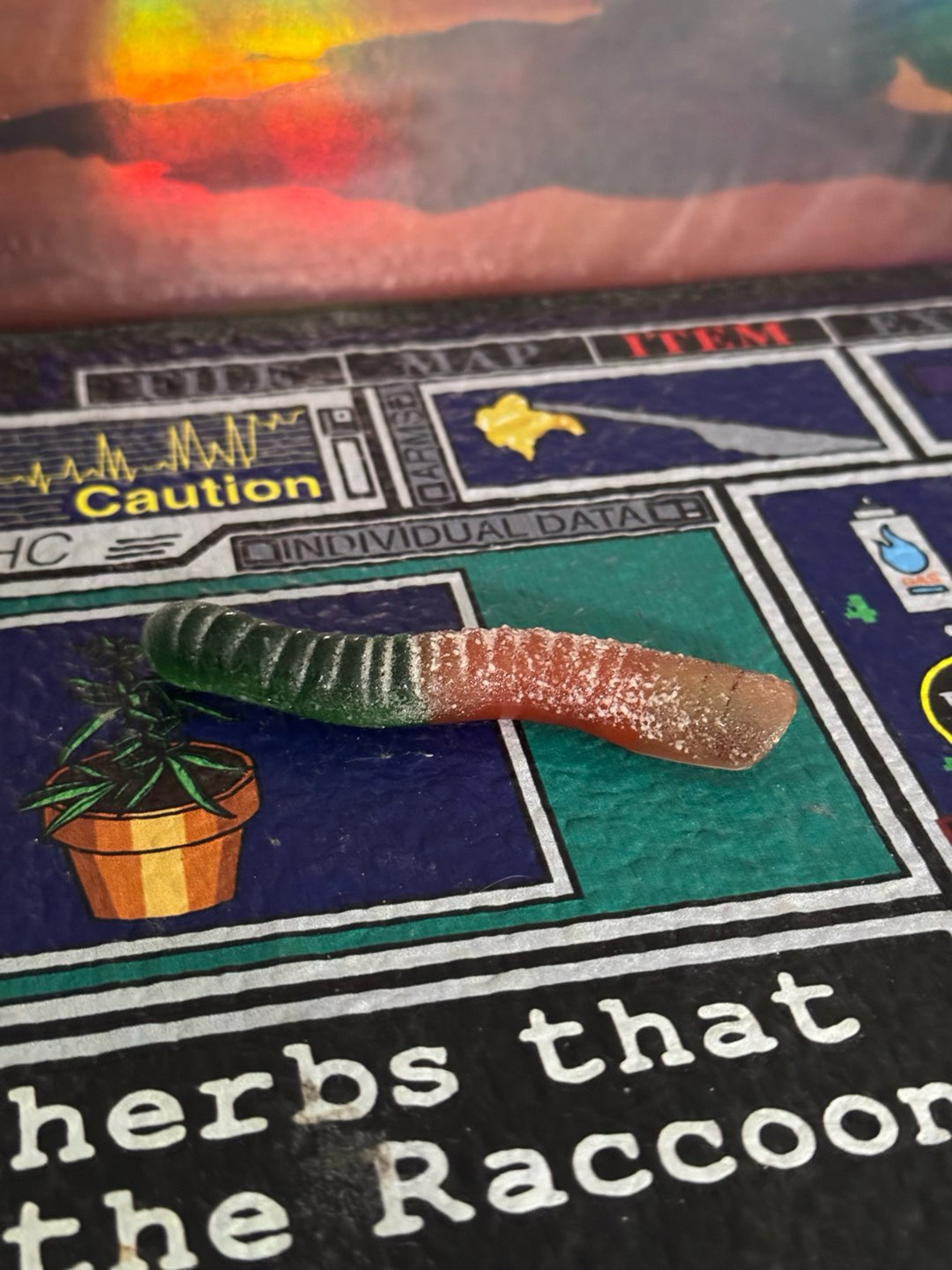 Preview pic of Emperial Glass Gummy Worm Dabber/Scoop