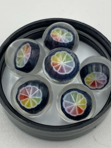 Preview pic of Lyons Glass Floating Rainbow Pearl 🍋 🍇