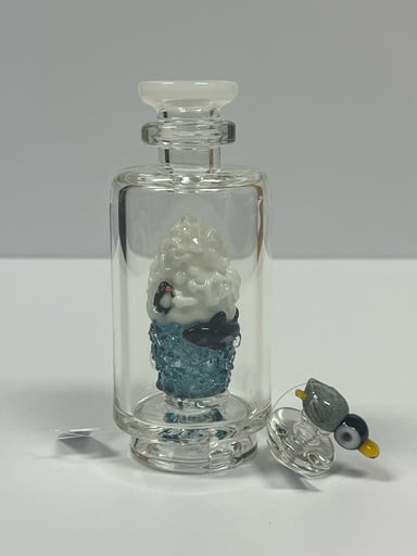 Preview pic of Empire Glassworks arctic chill Puffco Peak or Peak Pro Top with cap
