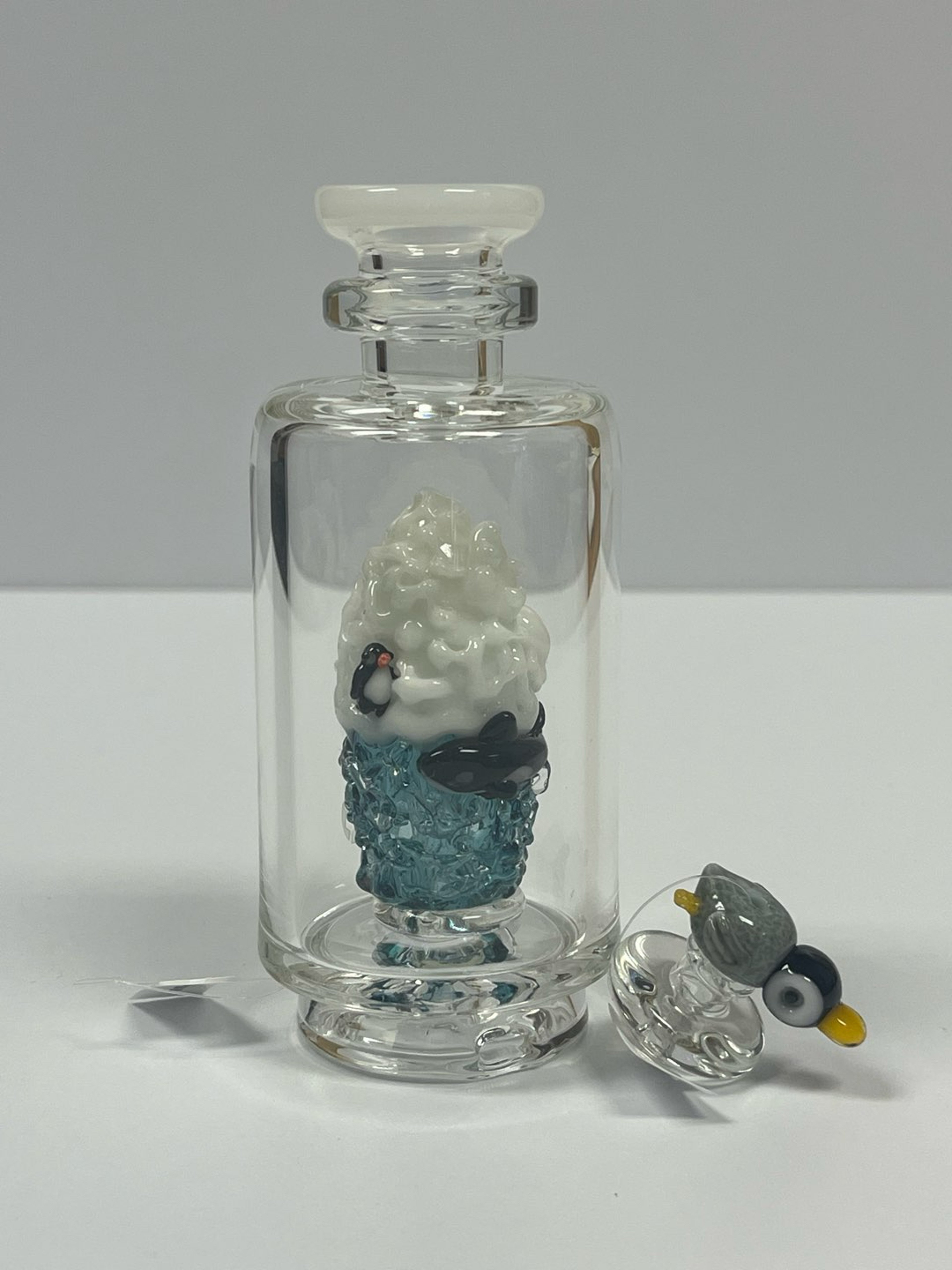 Preview pic of Empire Glassworks arctic chill Puffco Peak or Peak Pro Top with cap