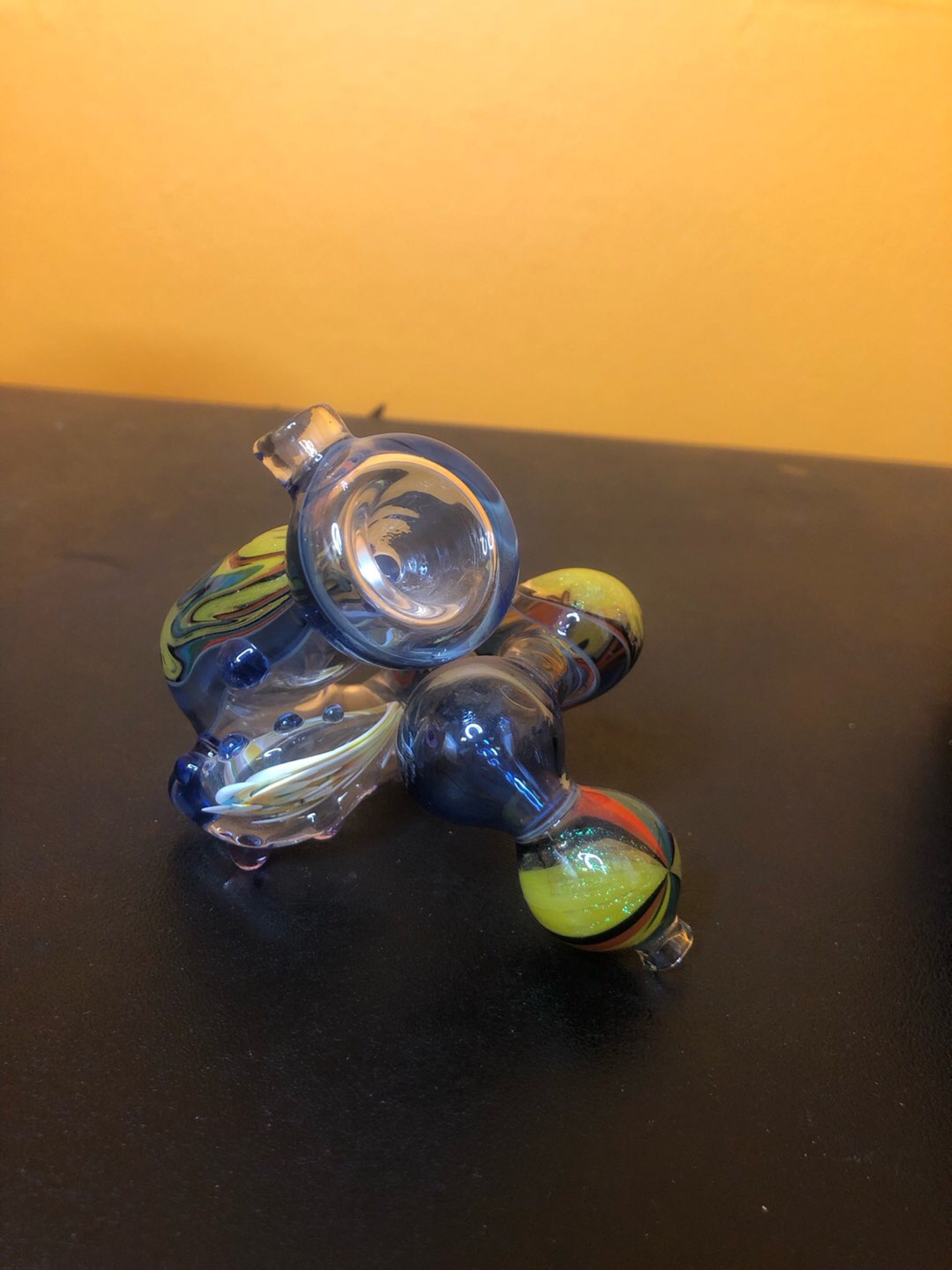 Preview pic of Adventurine Rainbow Wigwag Heady Hand Pipe