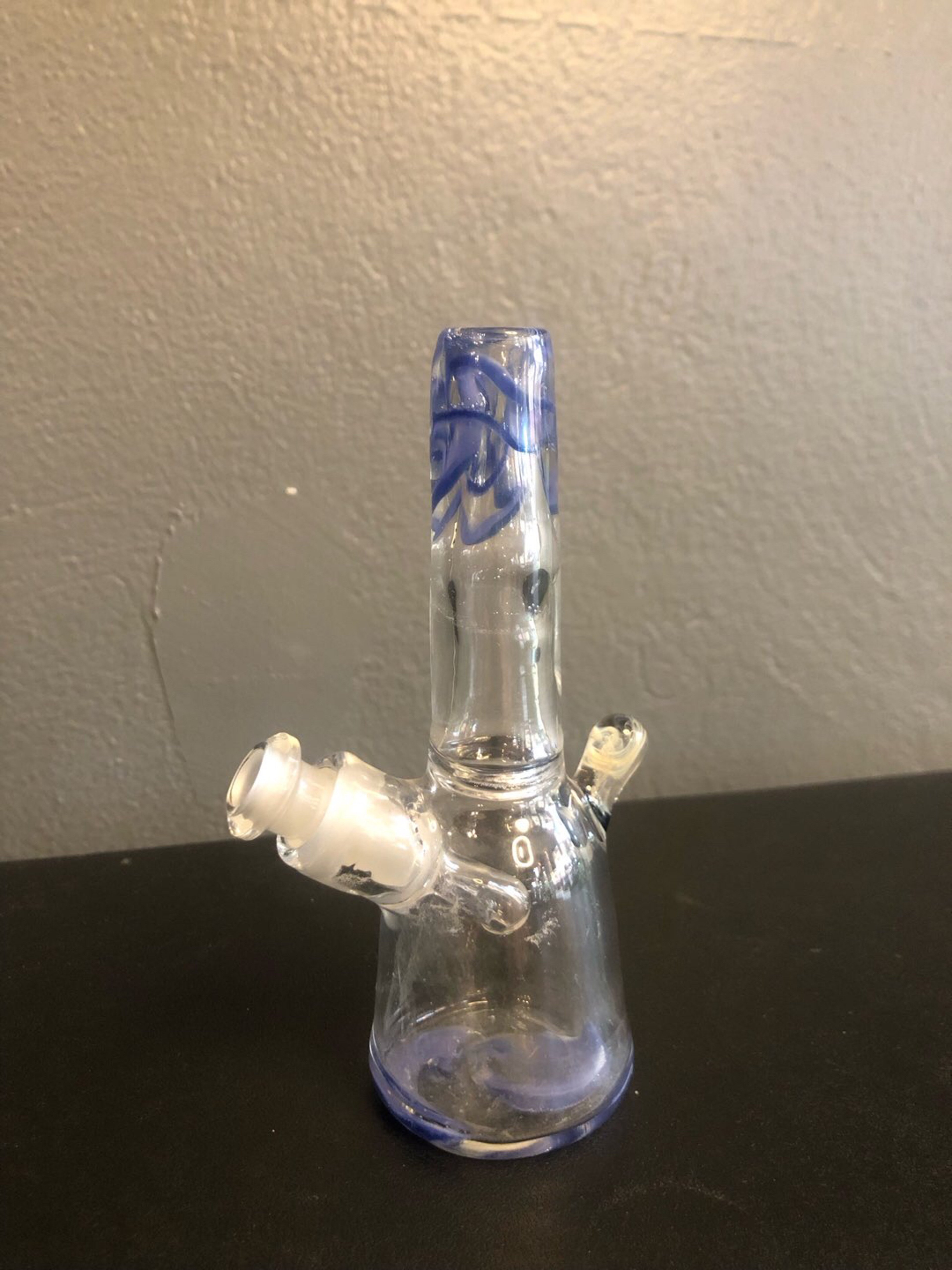 Preview pic of Cloudy Blue Mini Bubbler Water Pipe
