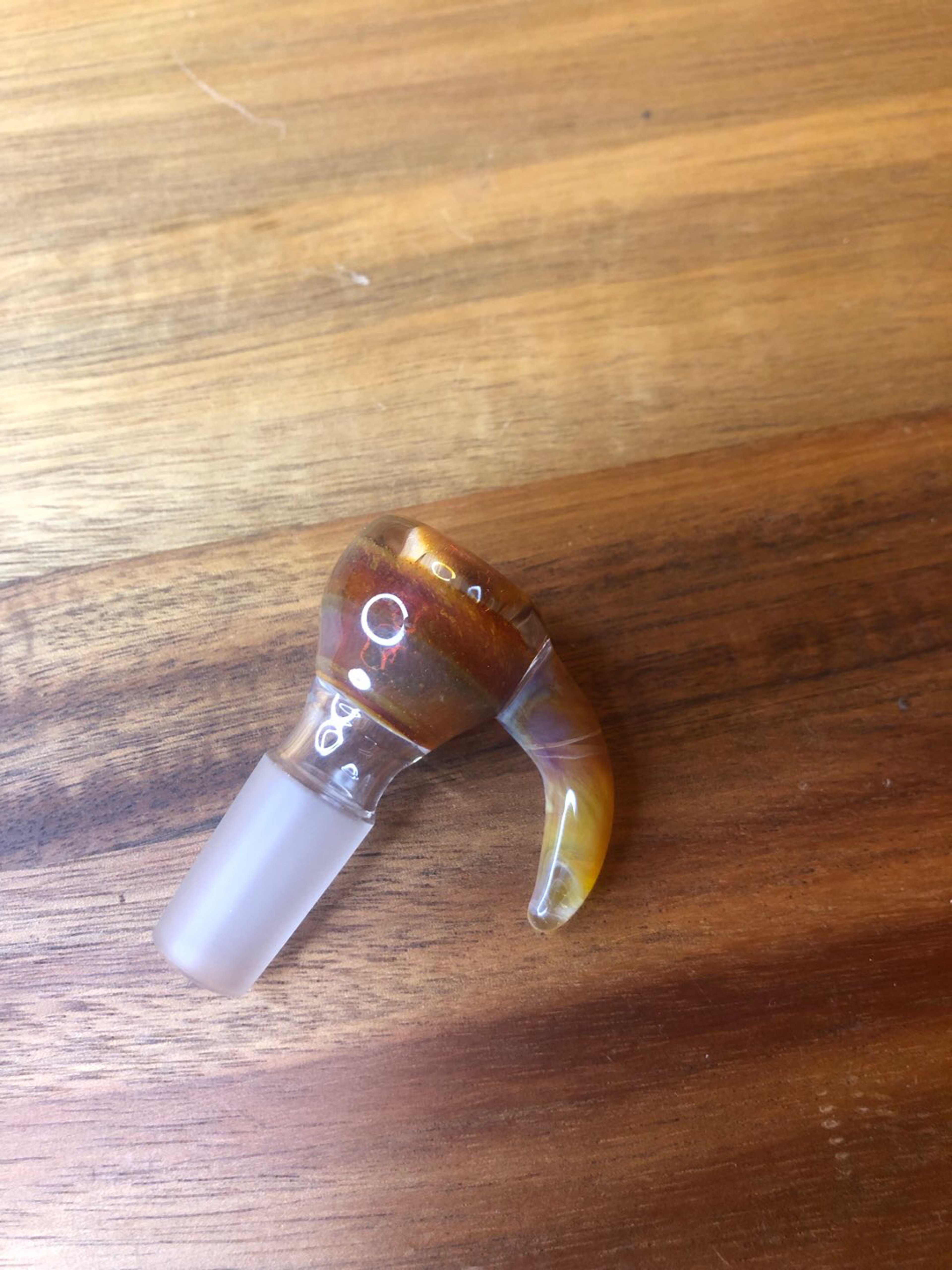 Preview pic of Warm Tones Horned Glass Bowl