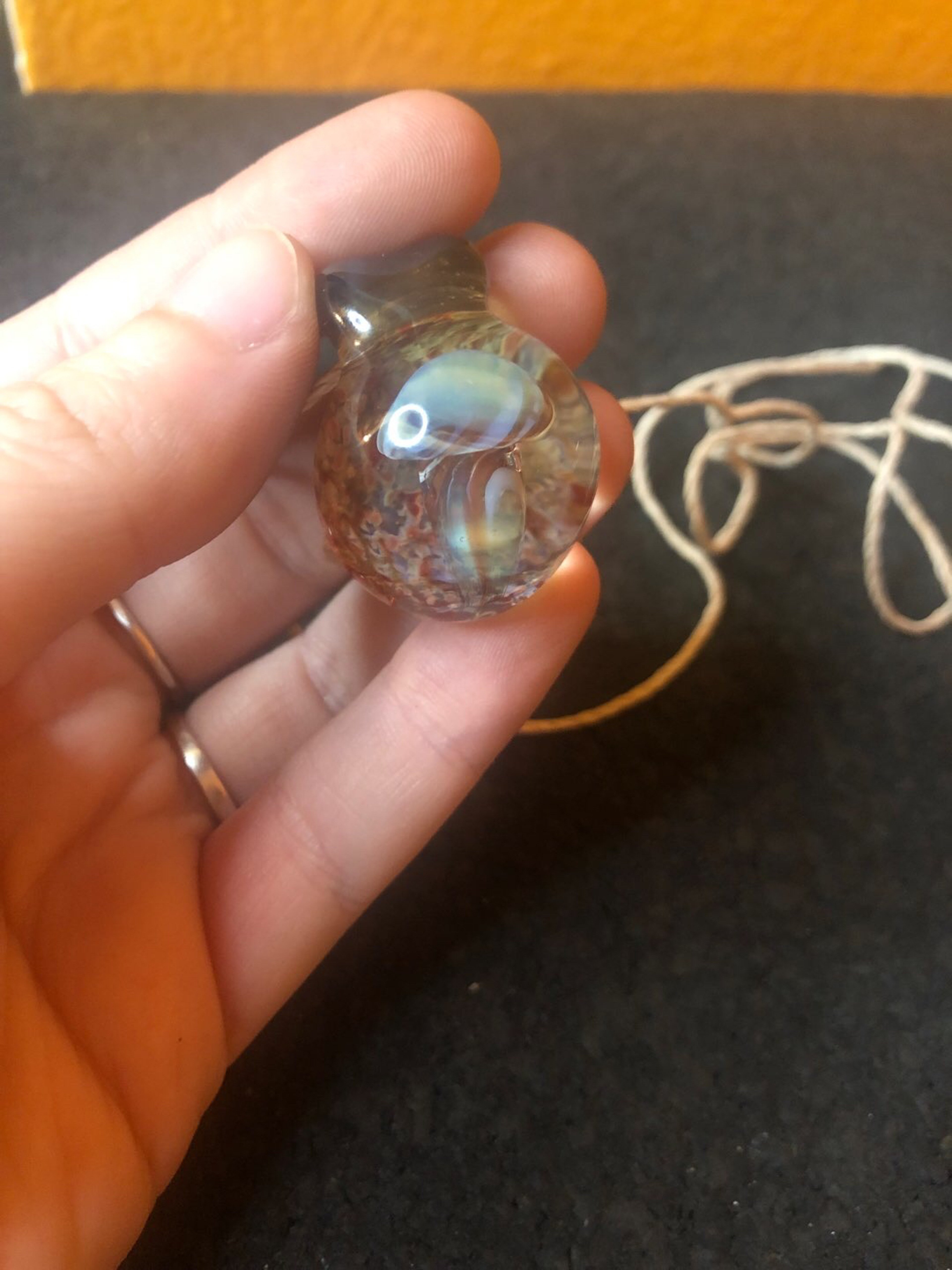 Preview pic of 3D Mushroom Drop Glass Pendant