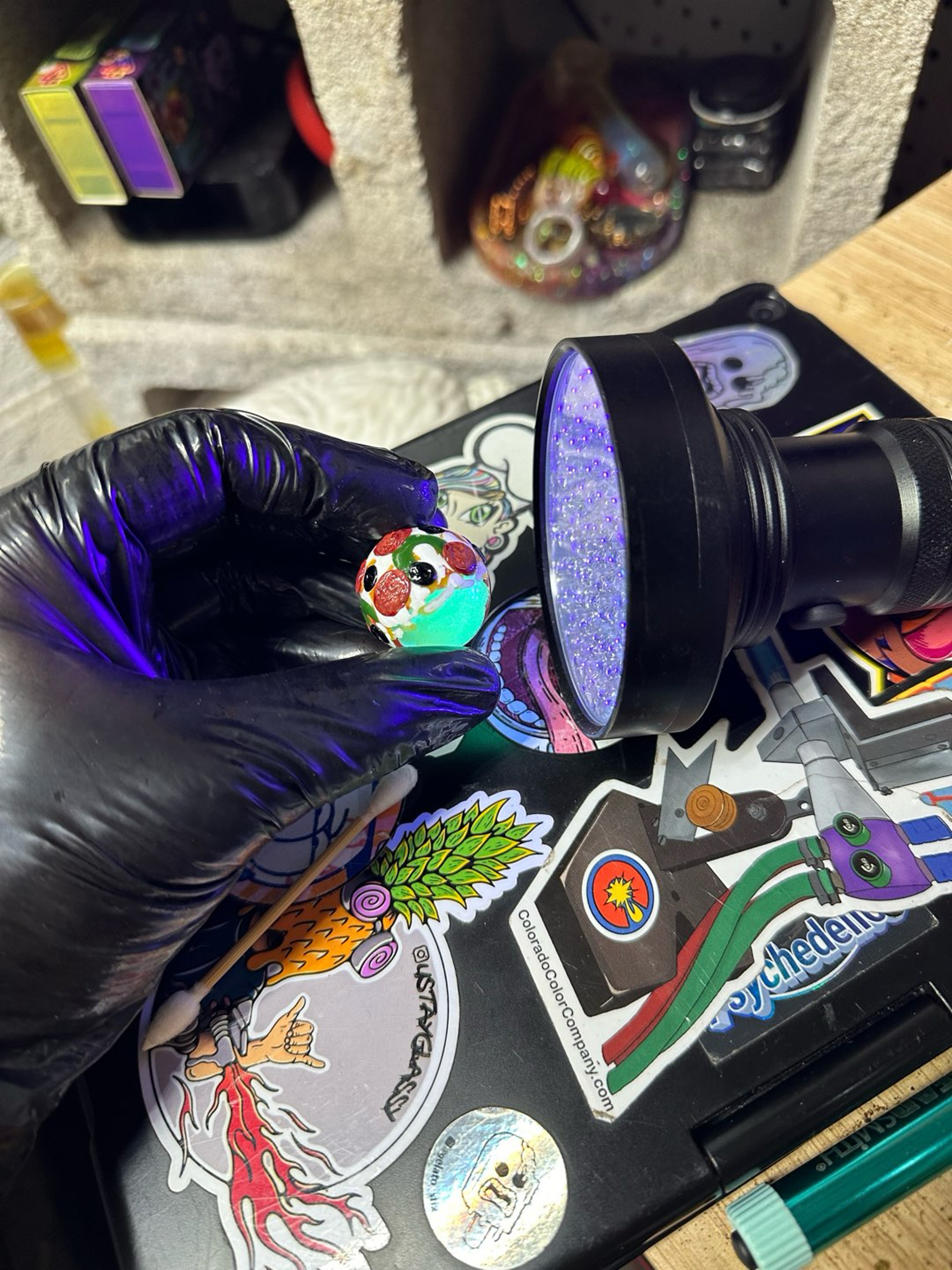 Preview pic of Glow in the dark Supreme Pizza Marble