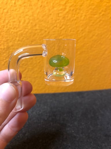 Preview pic of Green Glass Mushroom Terp Bead