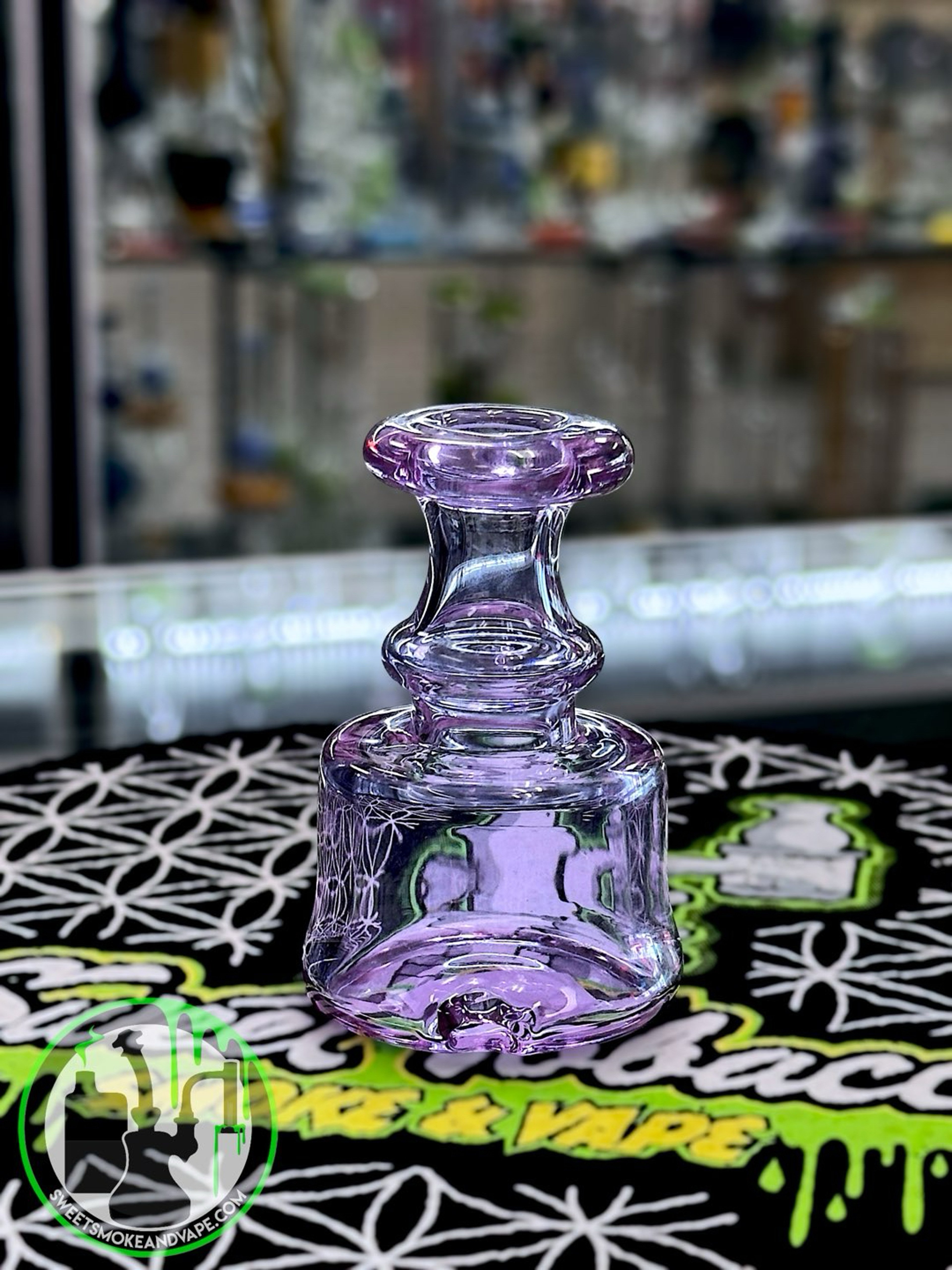 Preview pic of Evol Glass - Puffco Dry Attachment - Transparent Purple