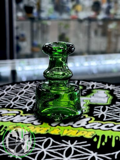 Preview pic of Evol Glass - Puffco Dry Attachment - Transparent Green