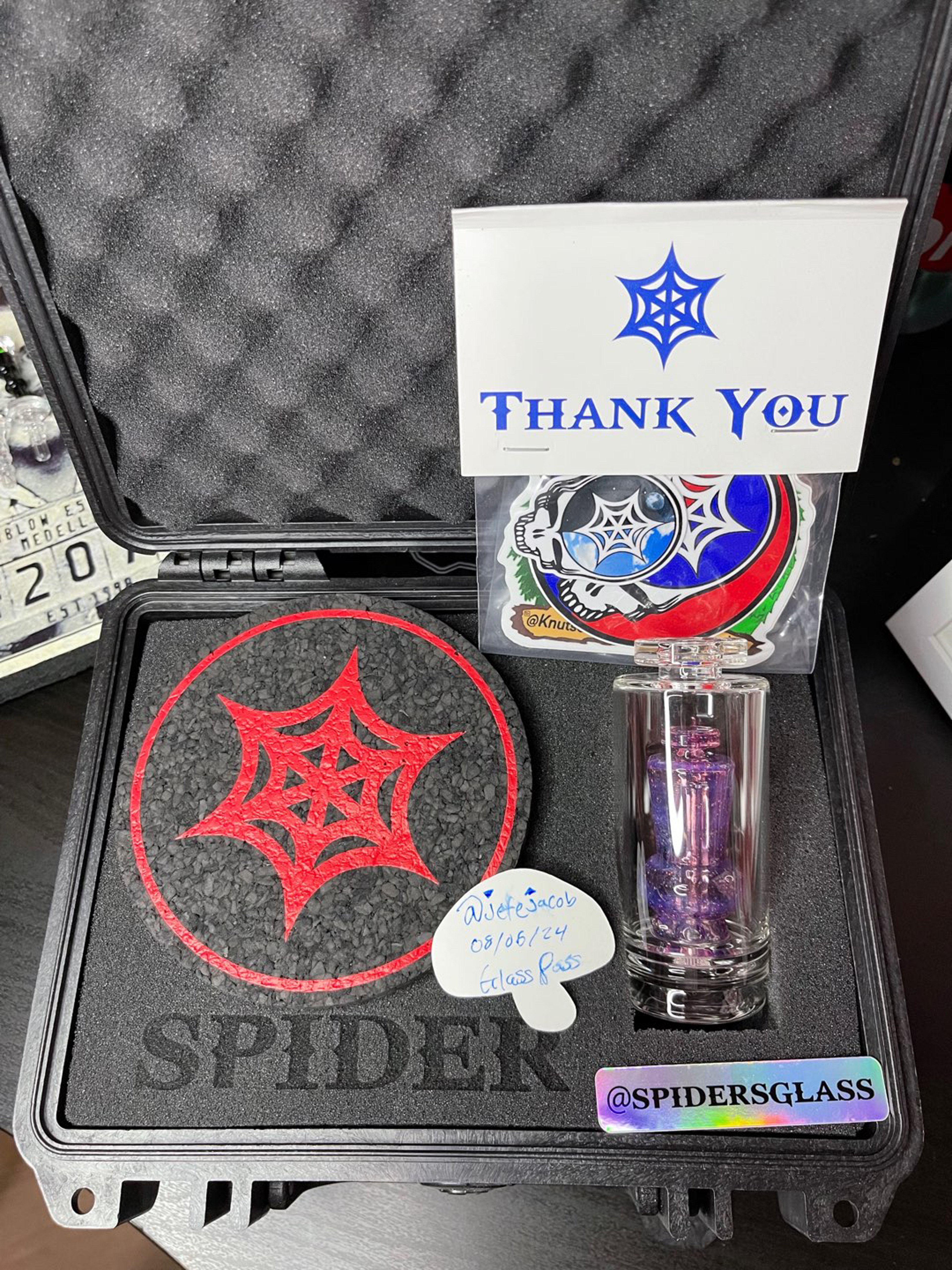Preview pic of Spider Glass 2 Hole Inception Puffco Glass