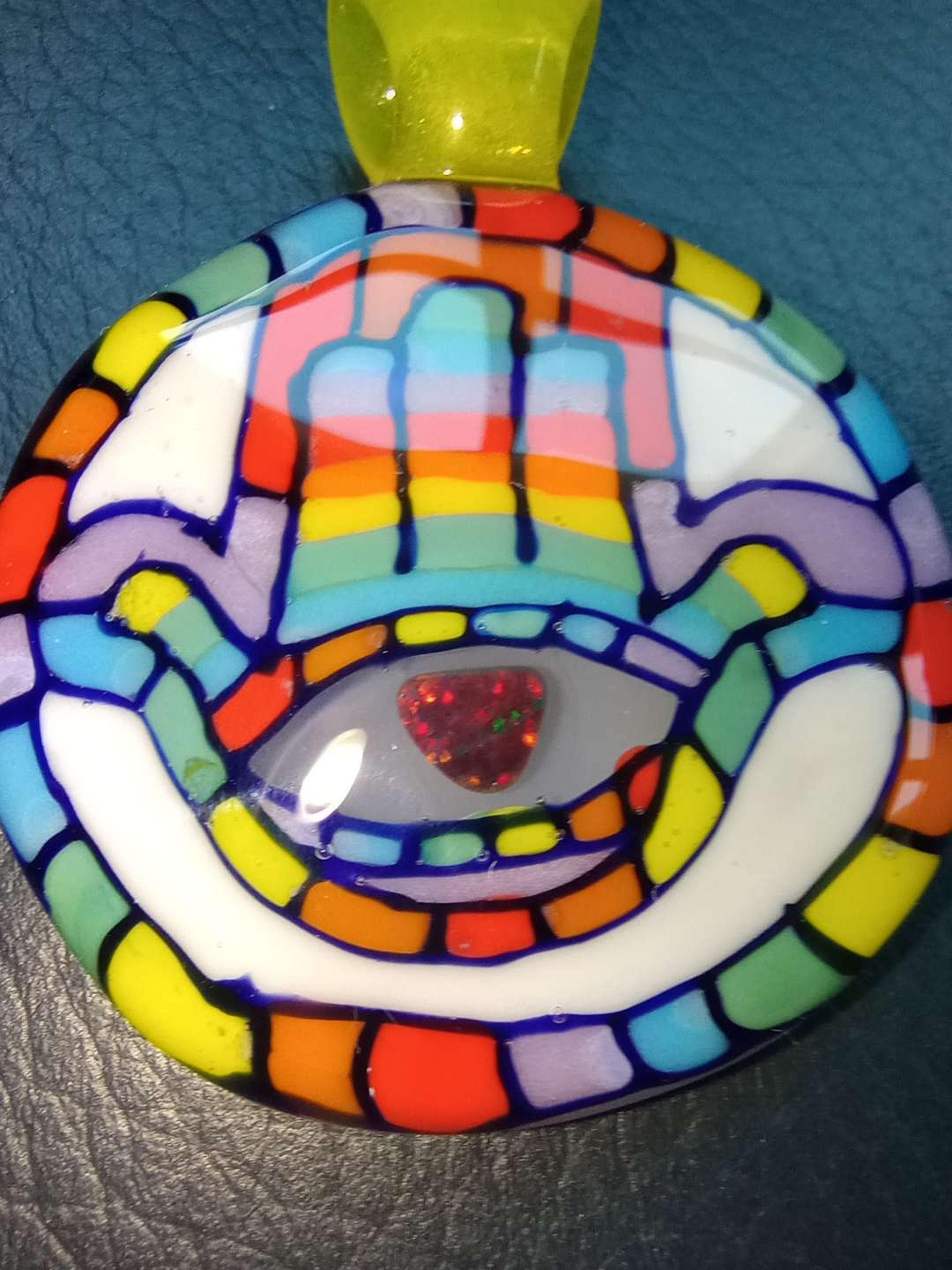Preview pic of Takoda glass hand with opal eye