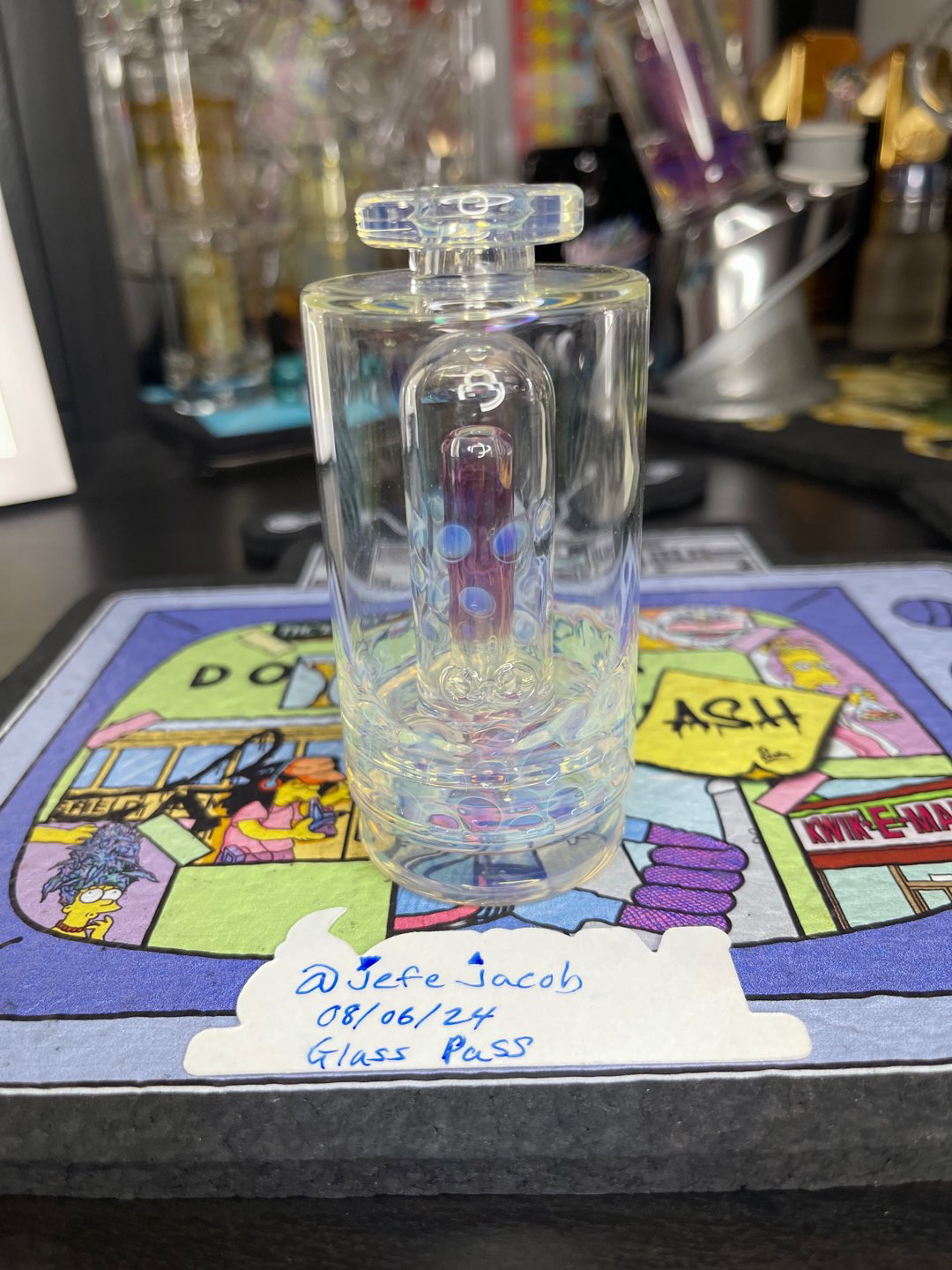Preview pic of Spider Kyle Blue Dot Puffco Glass Top