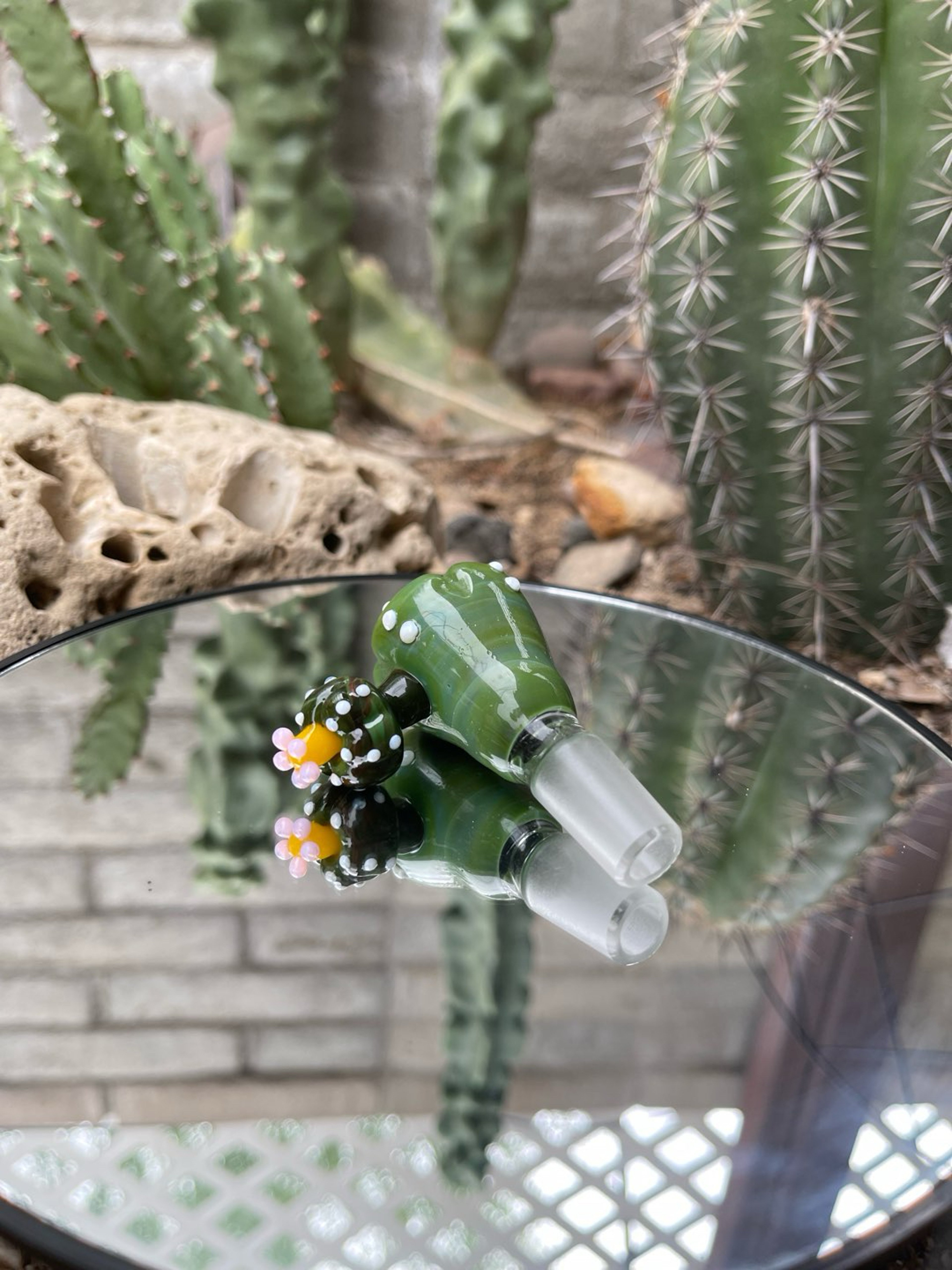 Preview pic of Lophophora williamsii peyote bowl piece by craftsmithglass