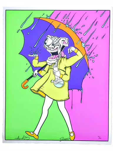Preview pic of Aaron Brooks x Slinger "Slinger Collab (Green / Purple)" Print