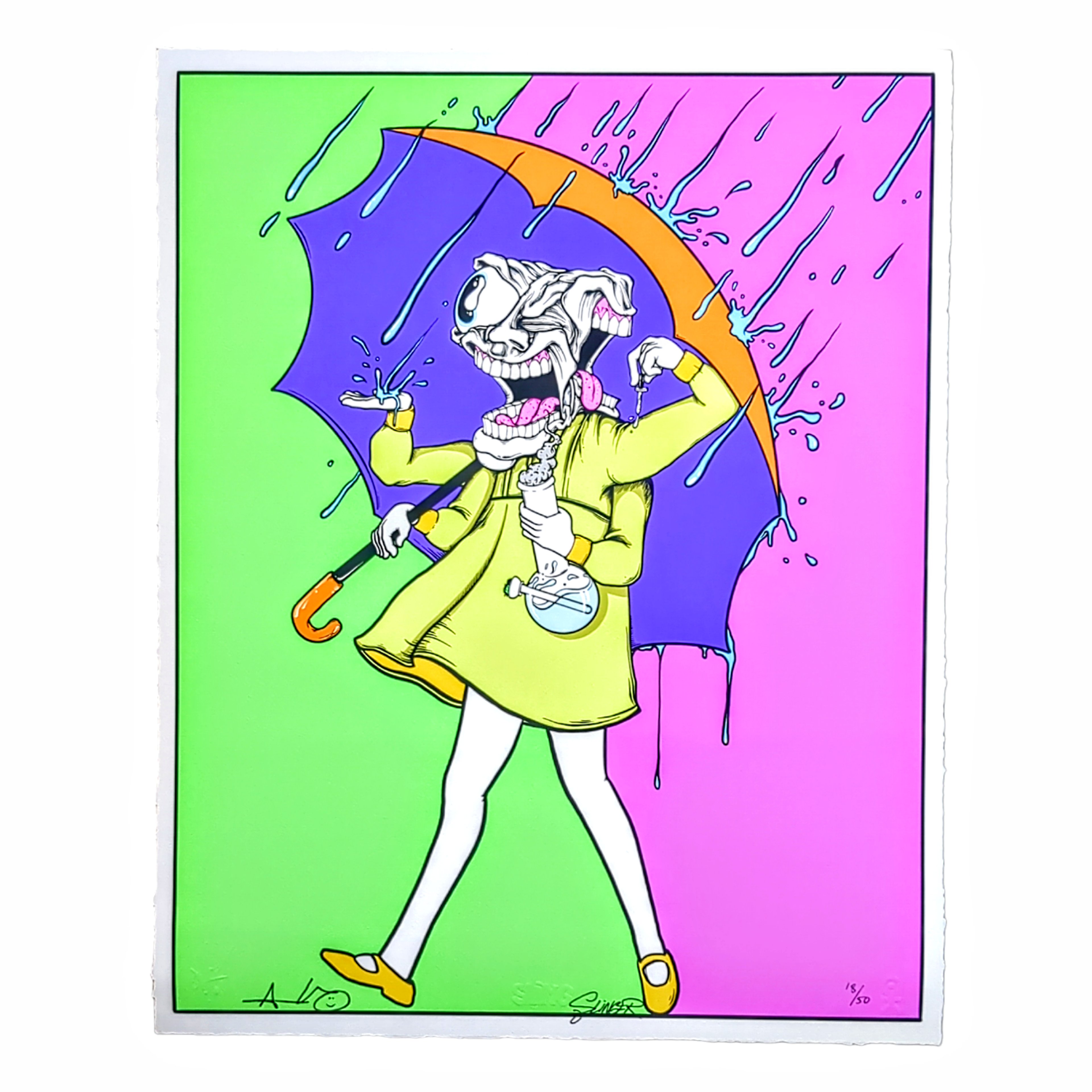 Preview pic of Aaron Brooks x Slinger "Slinger Collab (Green / Purple)" Print