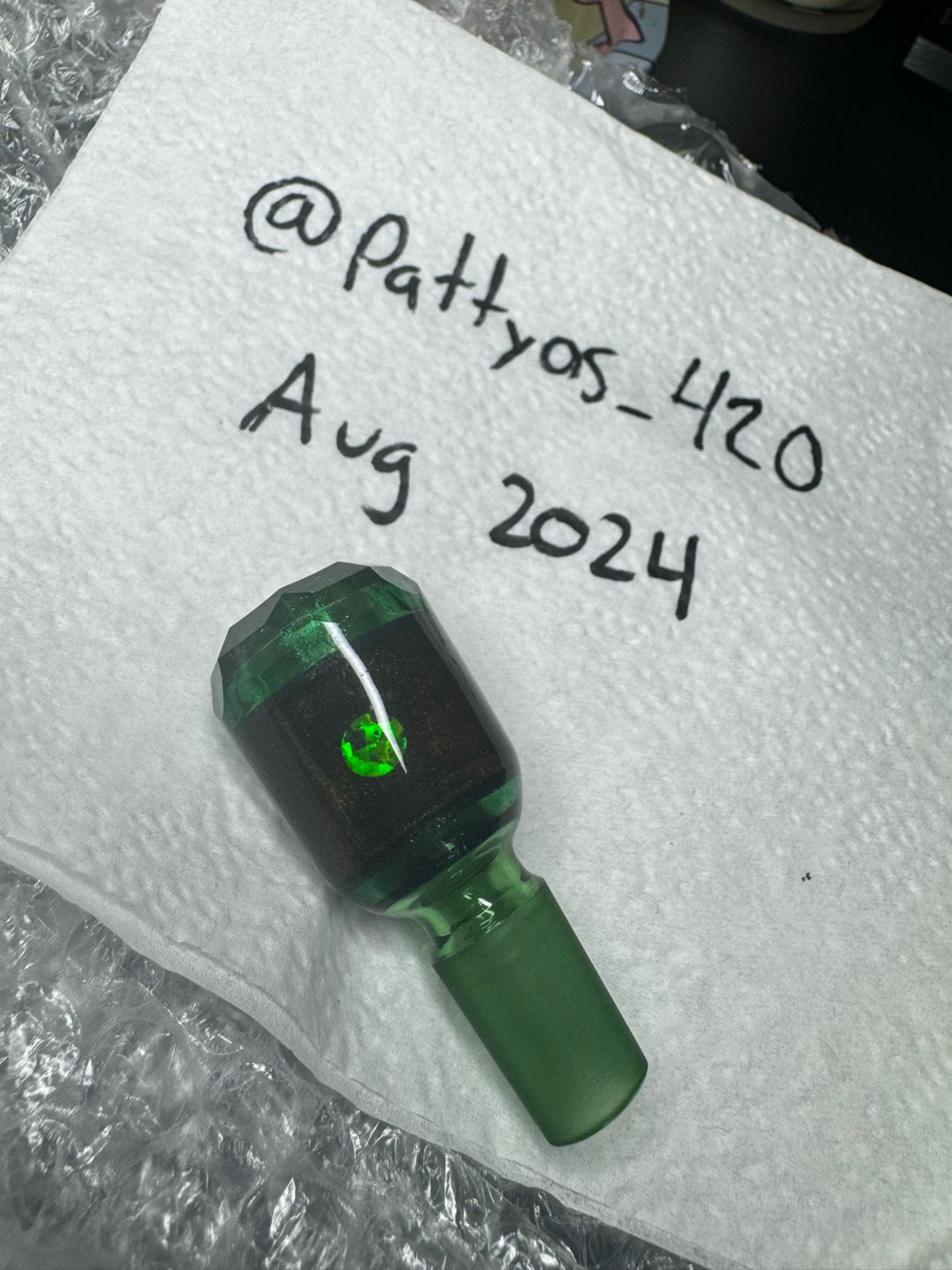 Preview pic of Green Faceted Goldman Slide