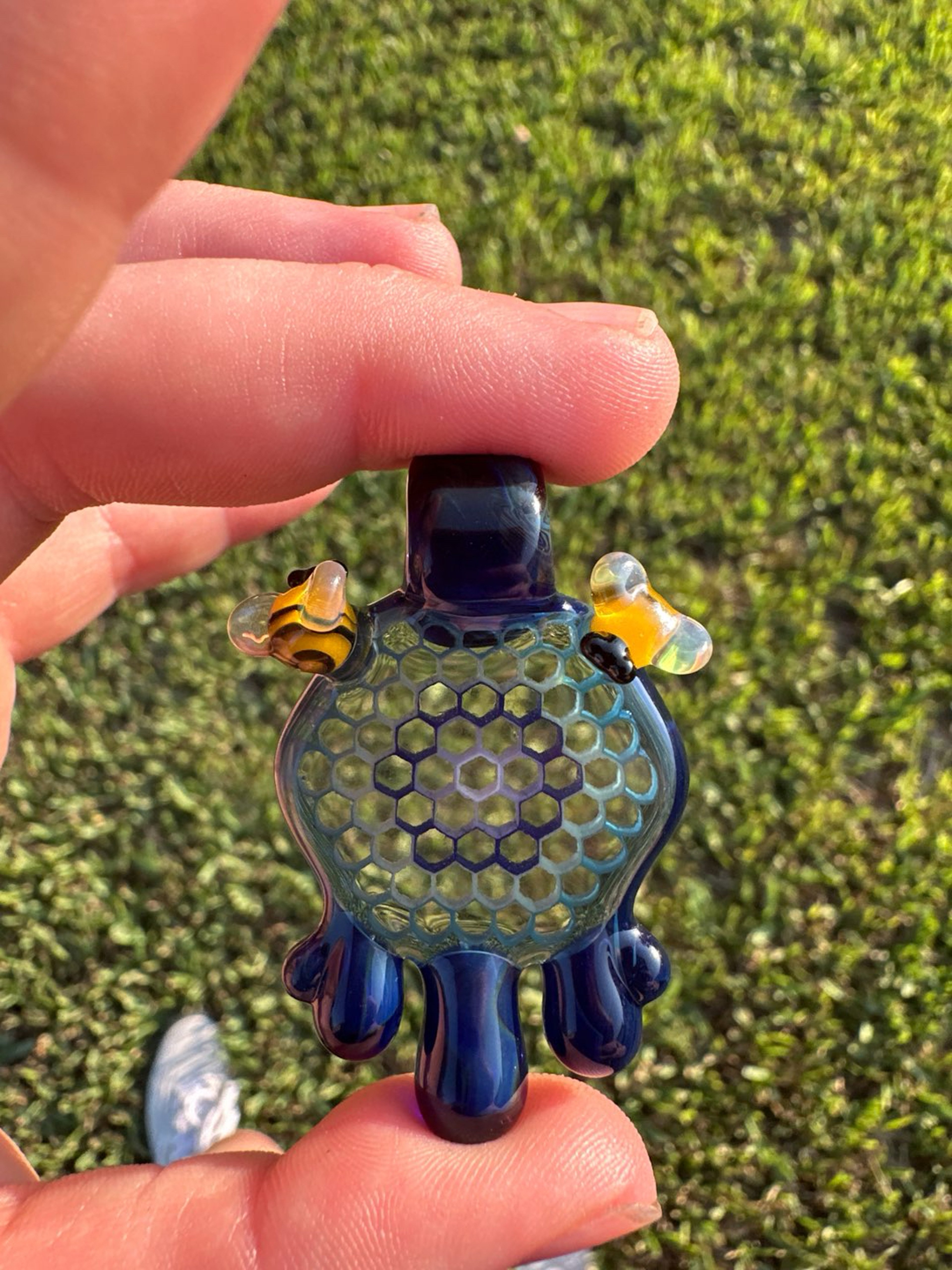 Preview pic of Joe p honey comb bee pendant