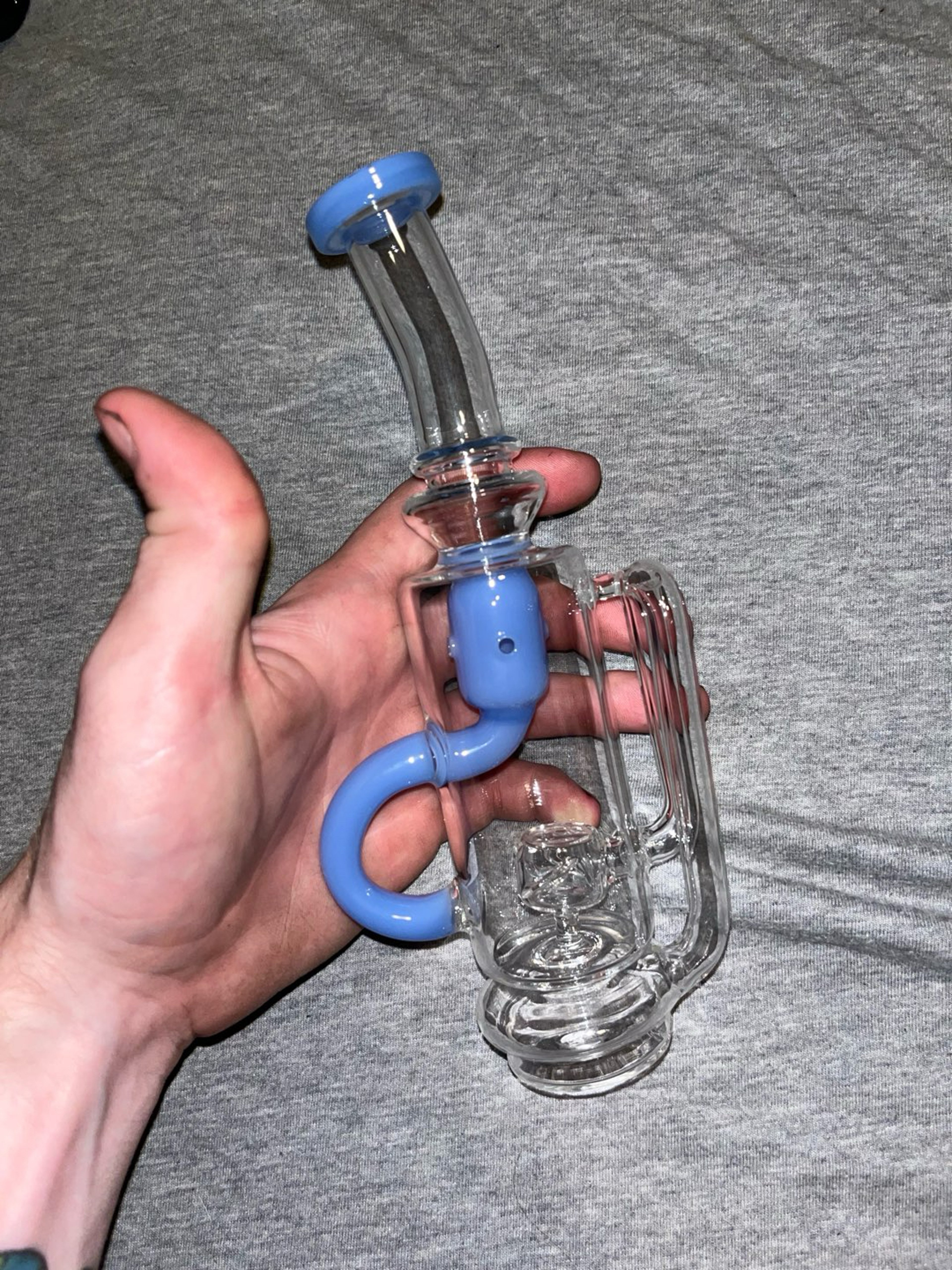 Preview pic of Blue Puffco Peak Recycler Attachment