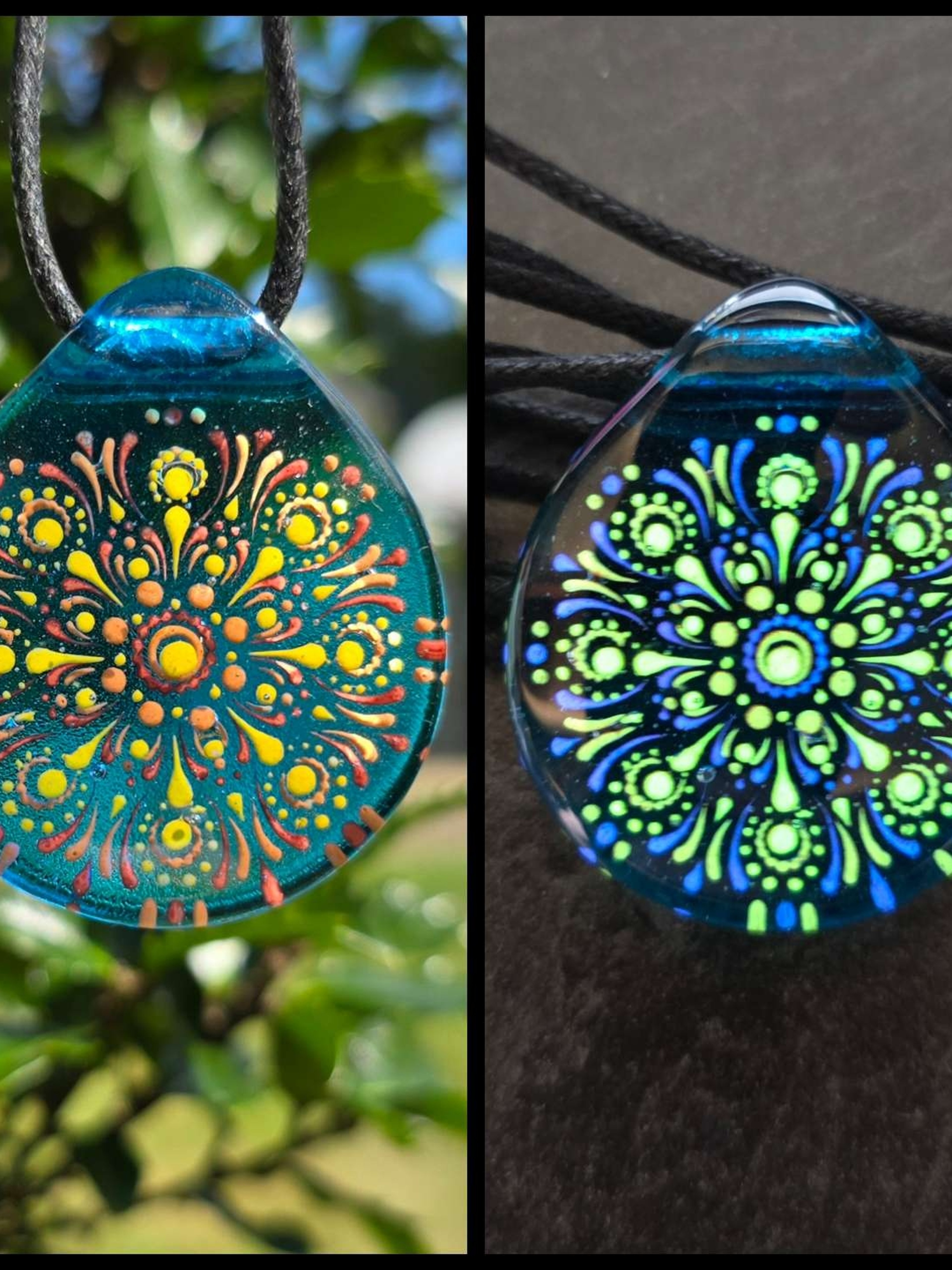 Preview pic of Dot Mandala Layered Glow Pendant