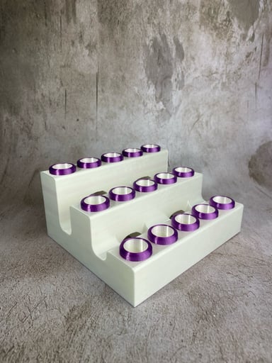 Preview pic of White & Purple Silk 15 slot stand