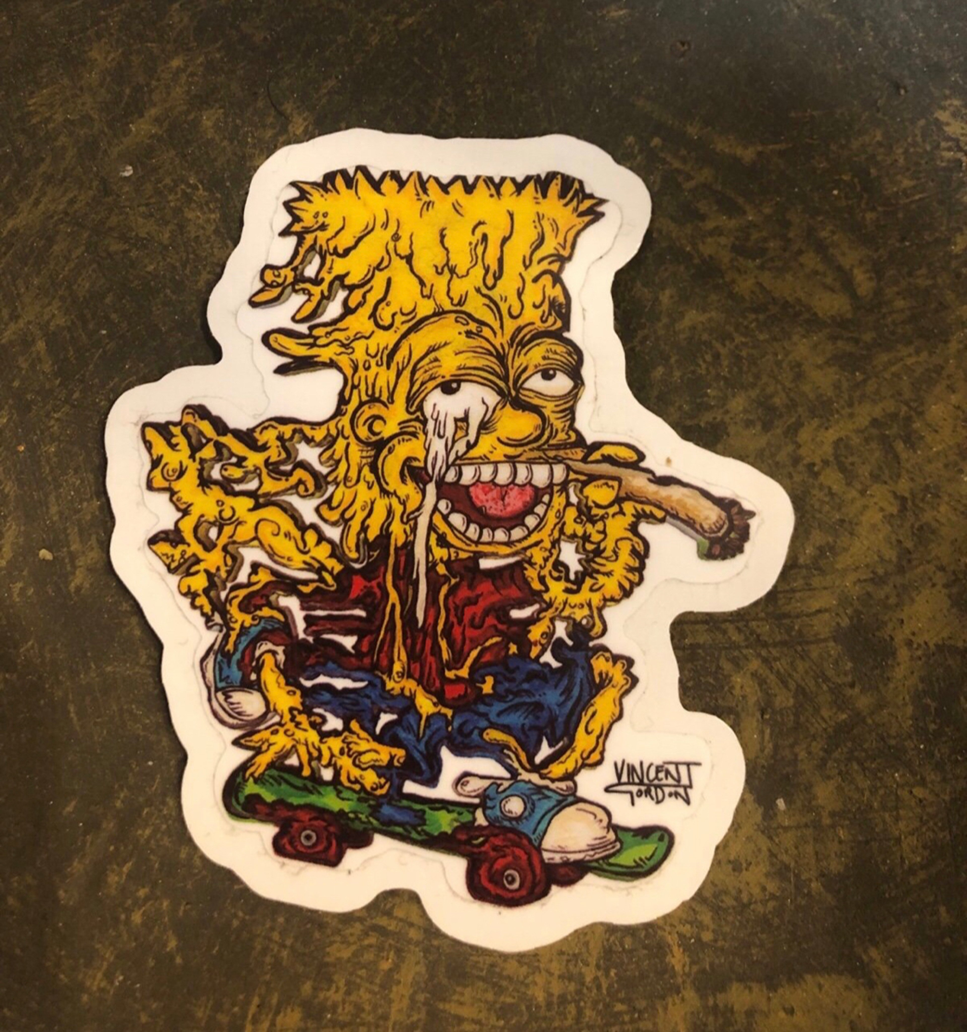 Vincent Gordon Bart Gross Out Sticker image 0