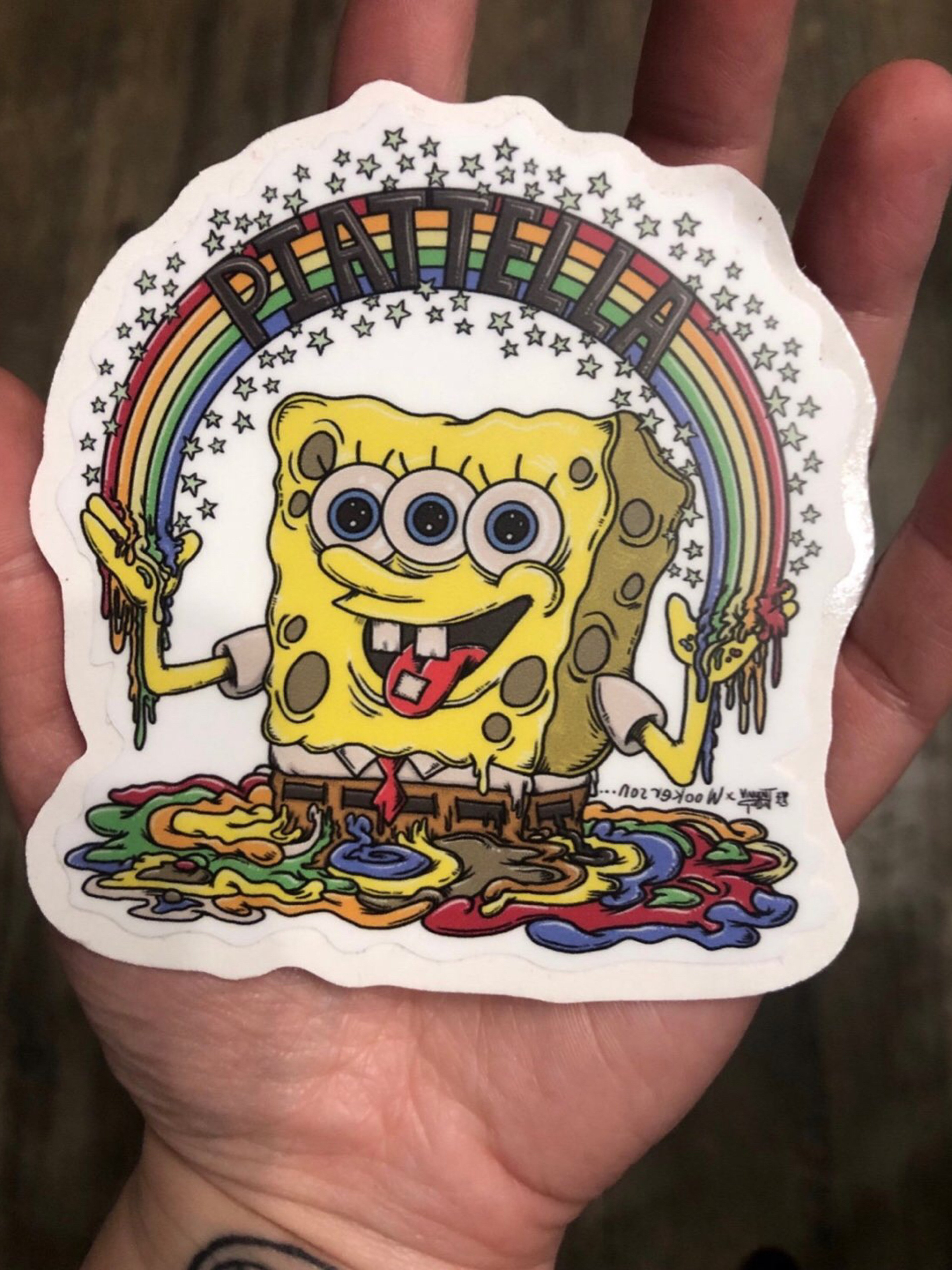 Preview pic of Melty Rainbow Sponge Piatella Sticker