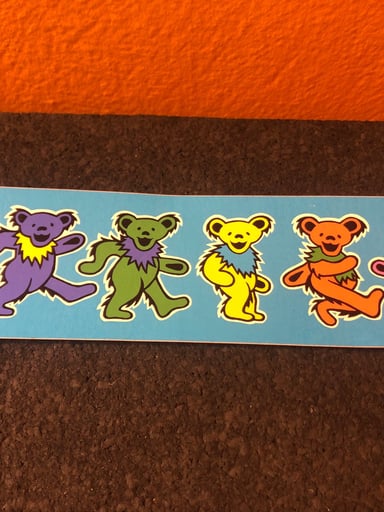 Preview pic of 1990 Vintage Grateful Dead Bears Bumper Sticker